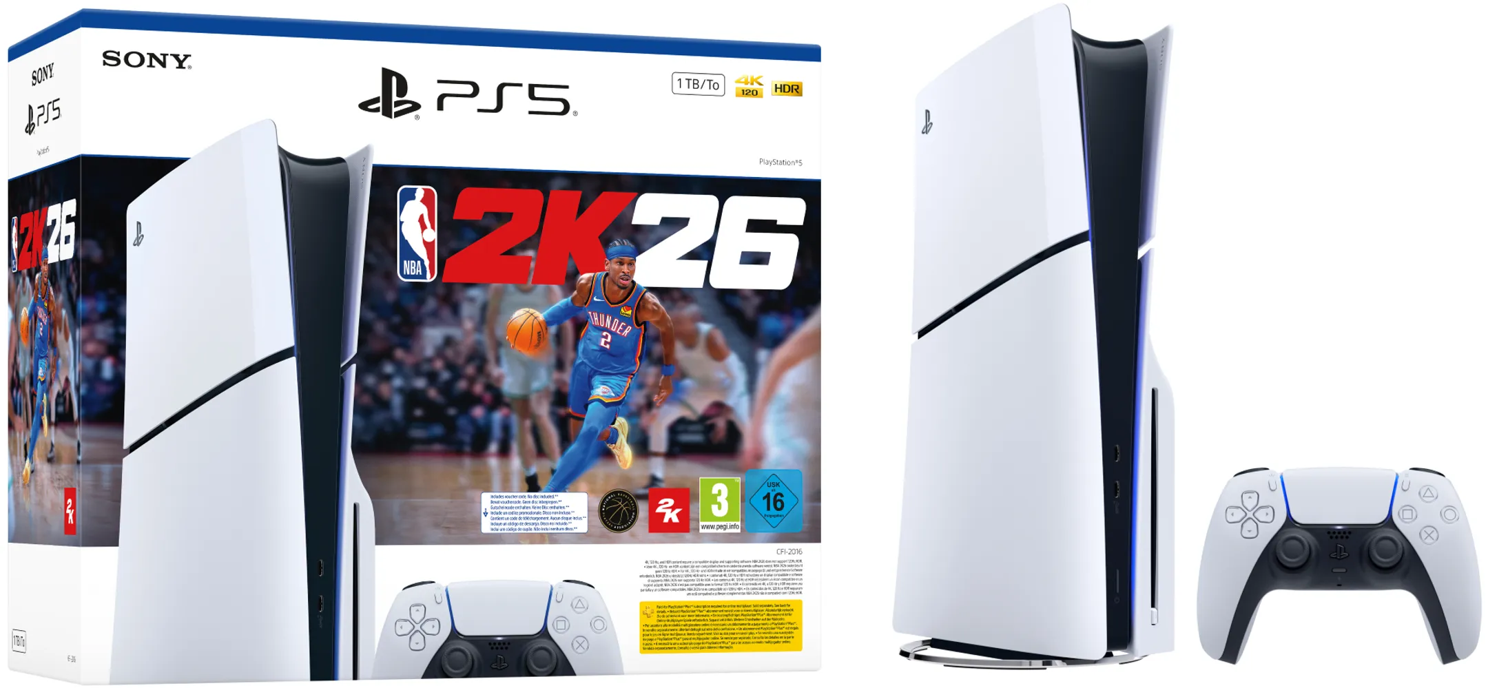 Sony Console PS5 Slim - Standard Edition + NBA 2K26 image