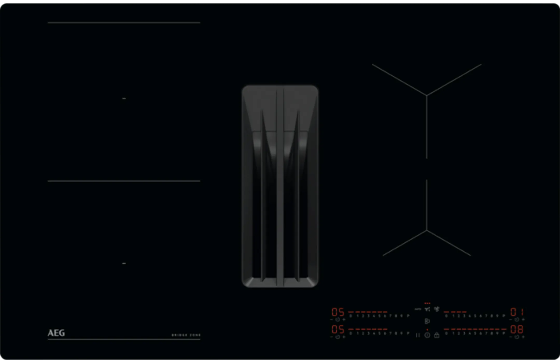 Induction cooktop with built-in extractor ComboHob TH84CB03CB