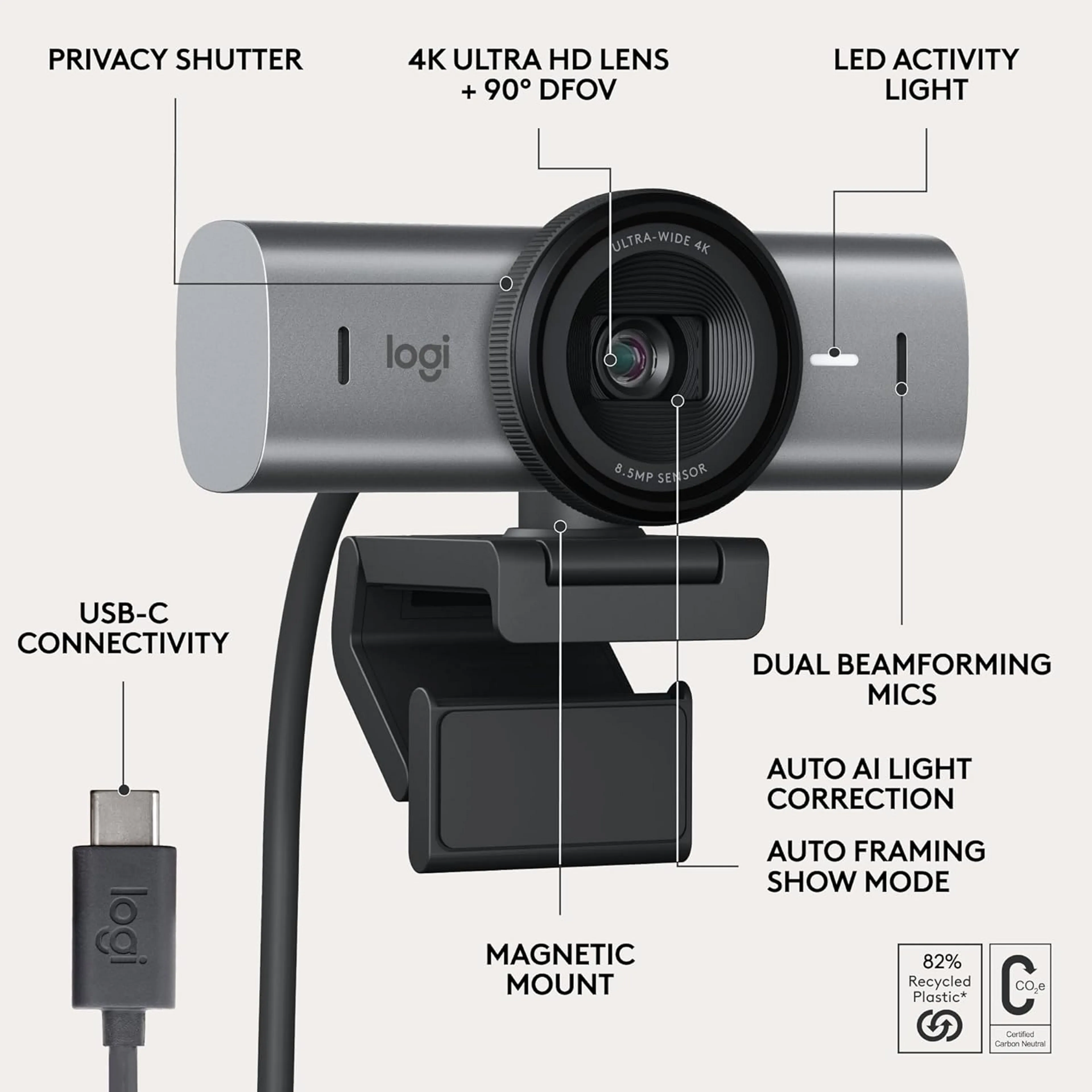 Logitech 4K Webcam MX Brio 705 for Business image