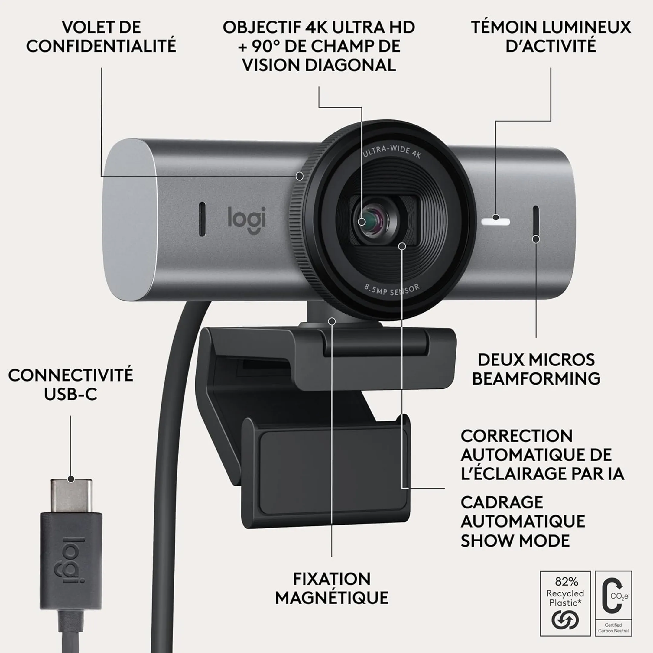 Logitech Webcam 4K MX Brio 705 for Business image