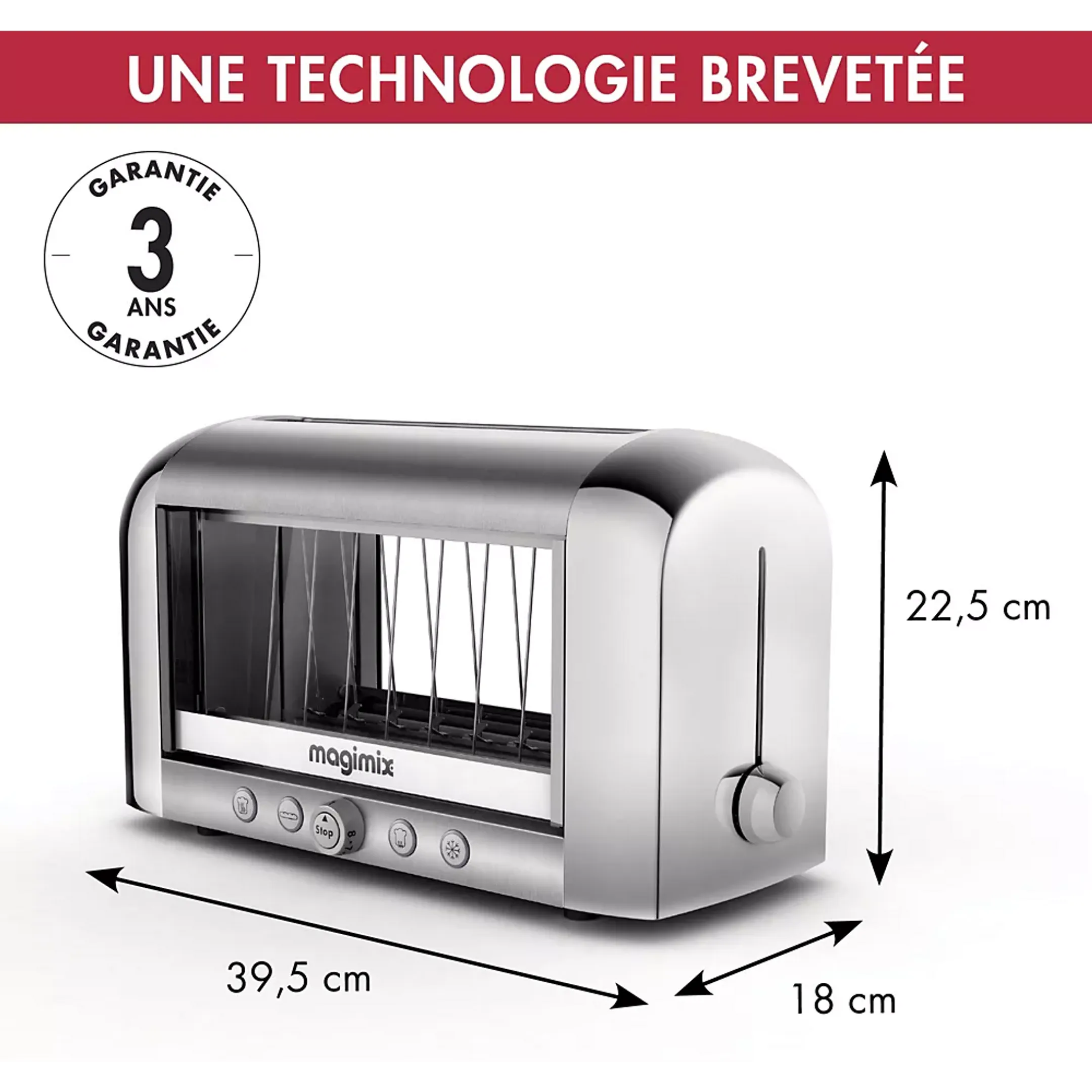 Magimix Grille-pain Toaster Vision 11541 - Noir image