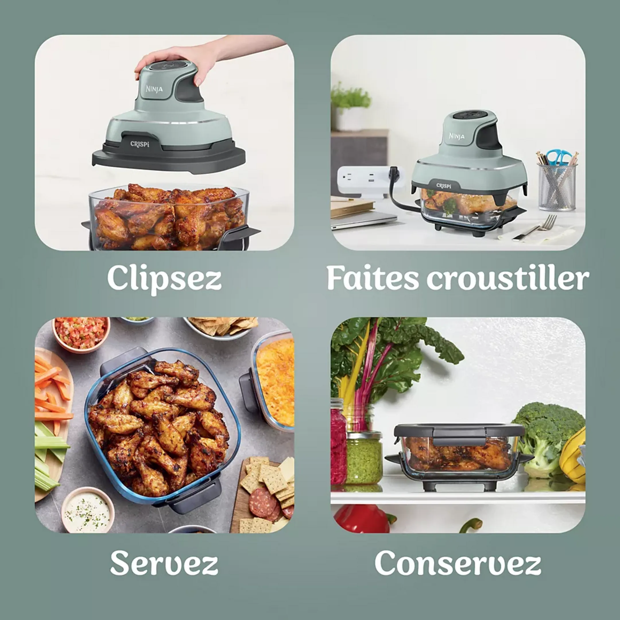 Ninja Airfryer modulaire CRISPi FN101EUSG - Vert Sauge image