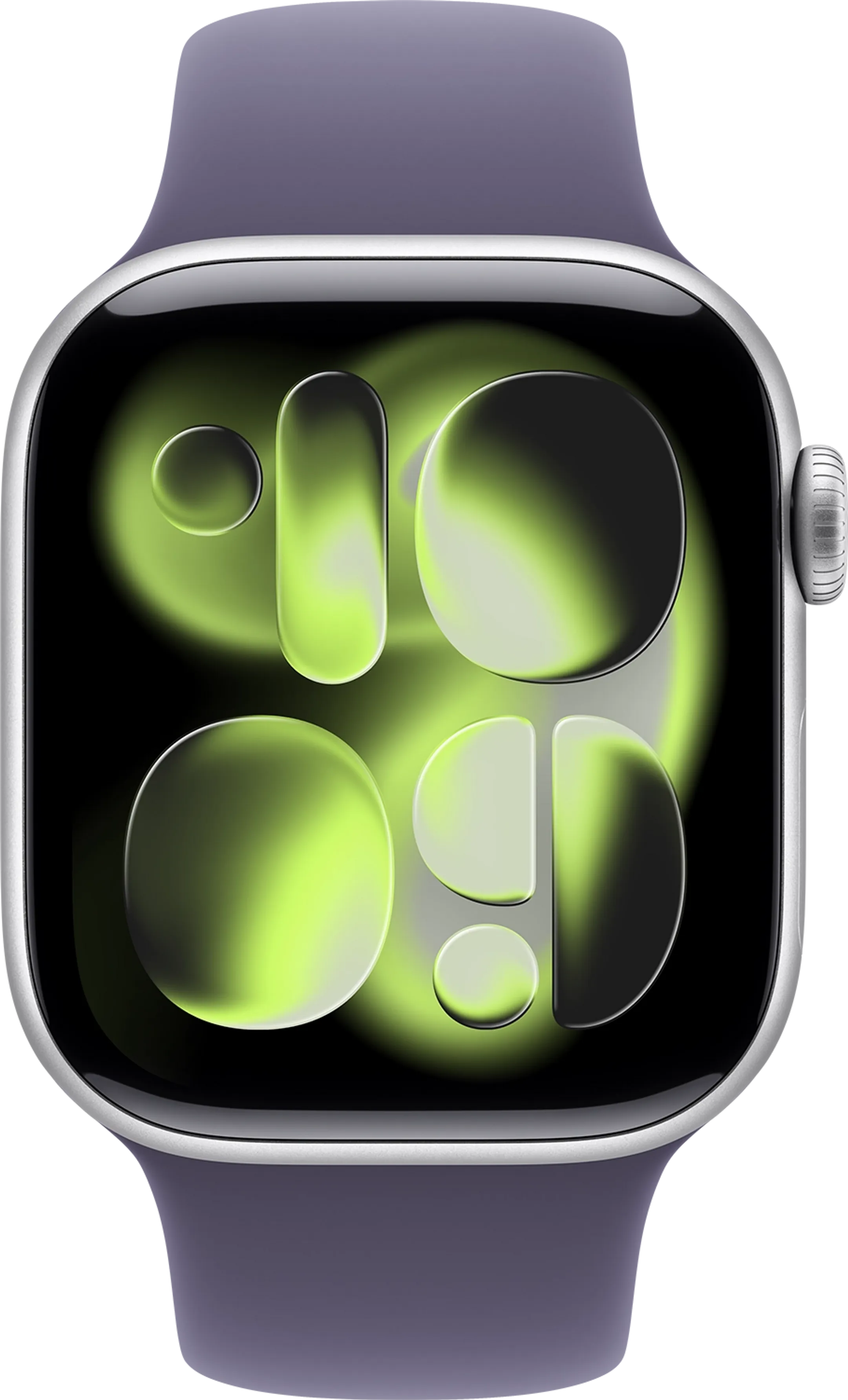 Apple Watch Series 11 GPS - 42mm - Aluminium Silver - Purple Frog Sport Band - M/L image