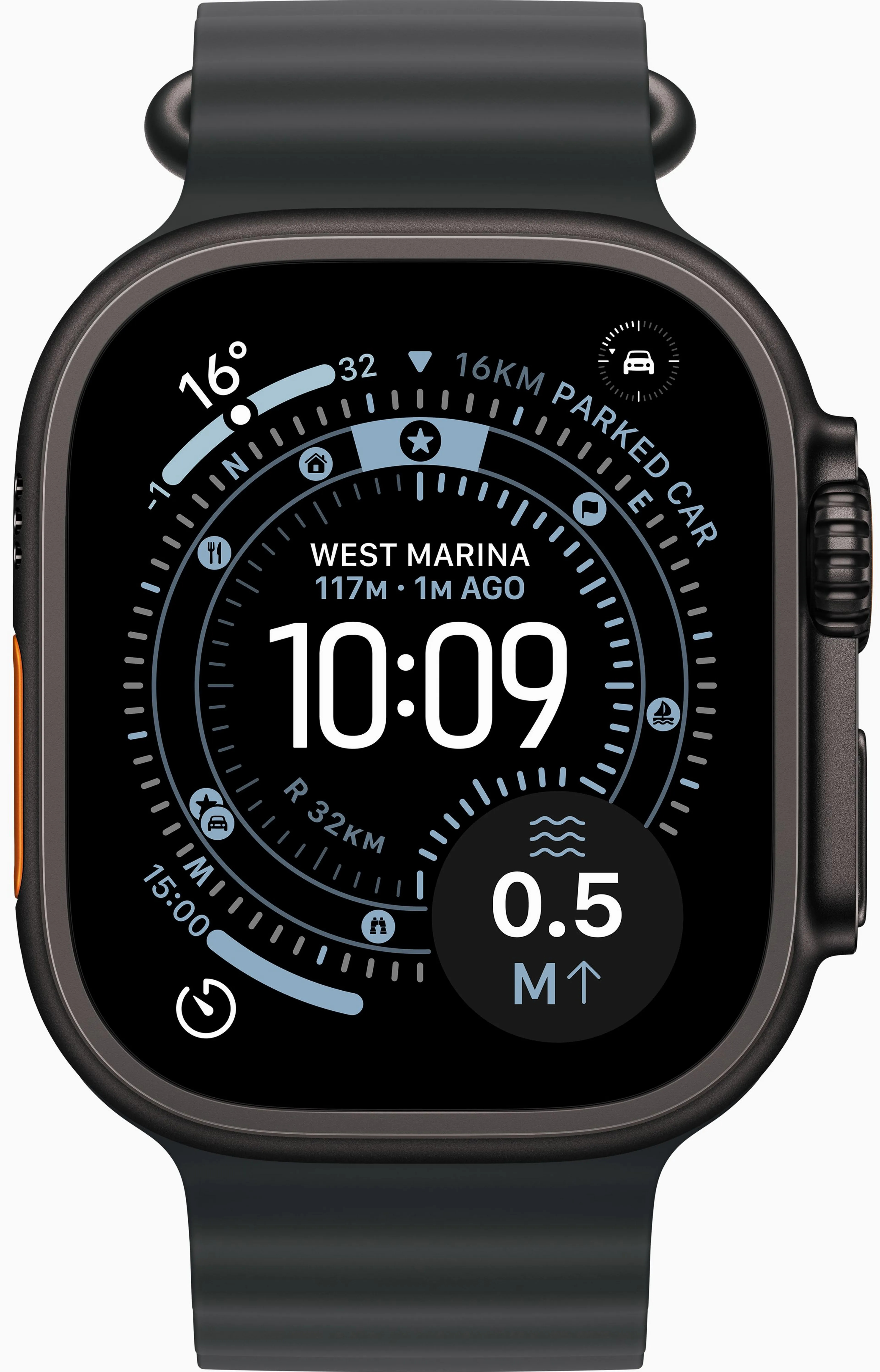 Apple Watch Ultra 3 - 49mm - Titanium Black - Black Ocean Band image