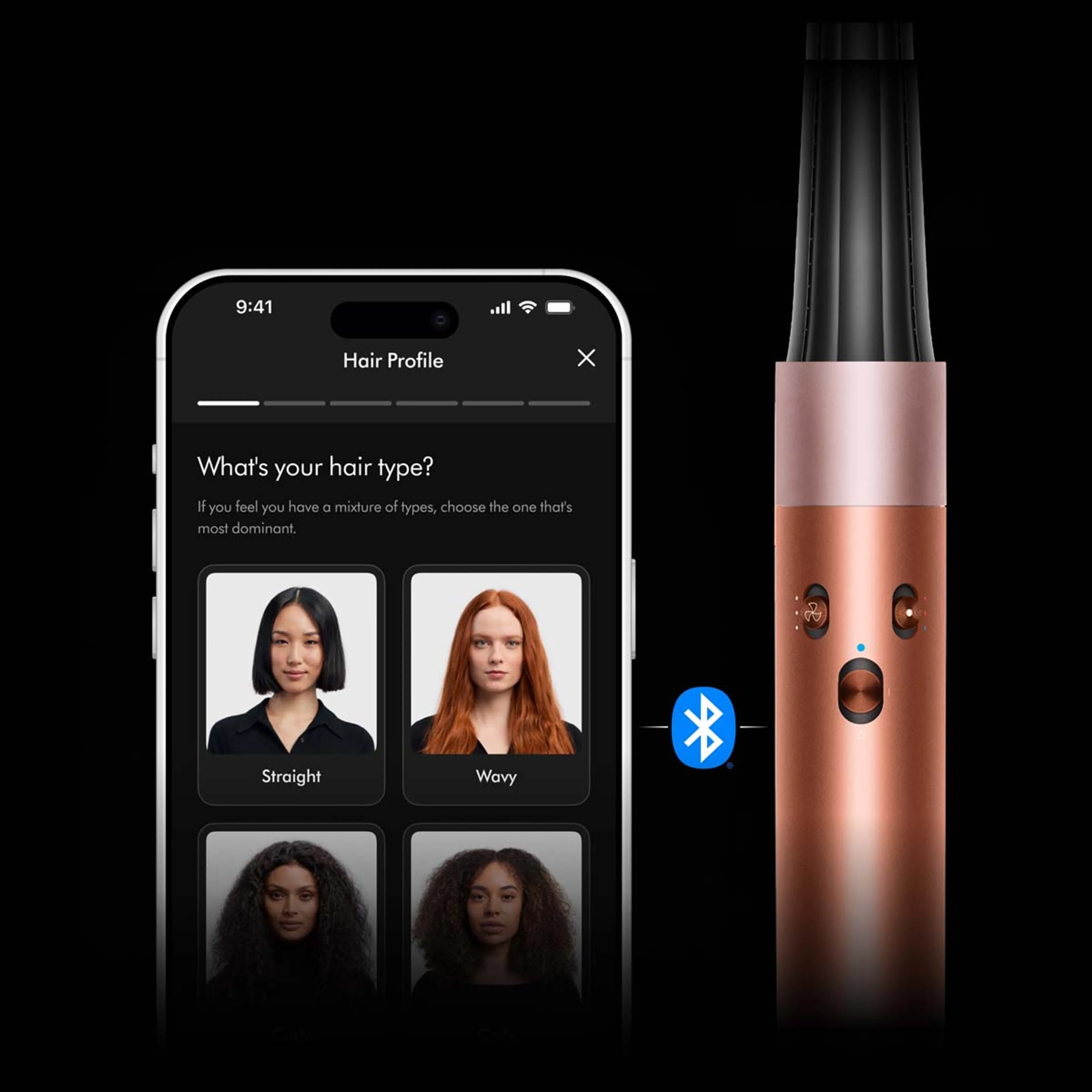 Dyson Airwrap i.d. - curly to kinky hair - Amber Silk image