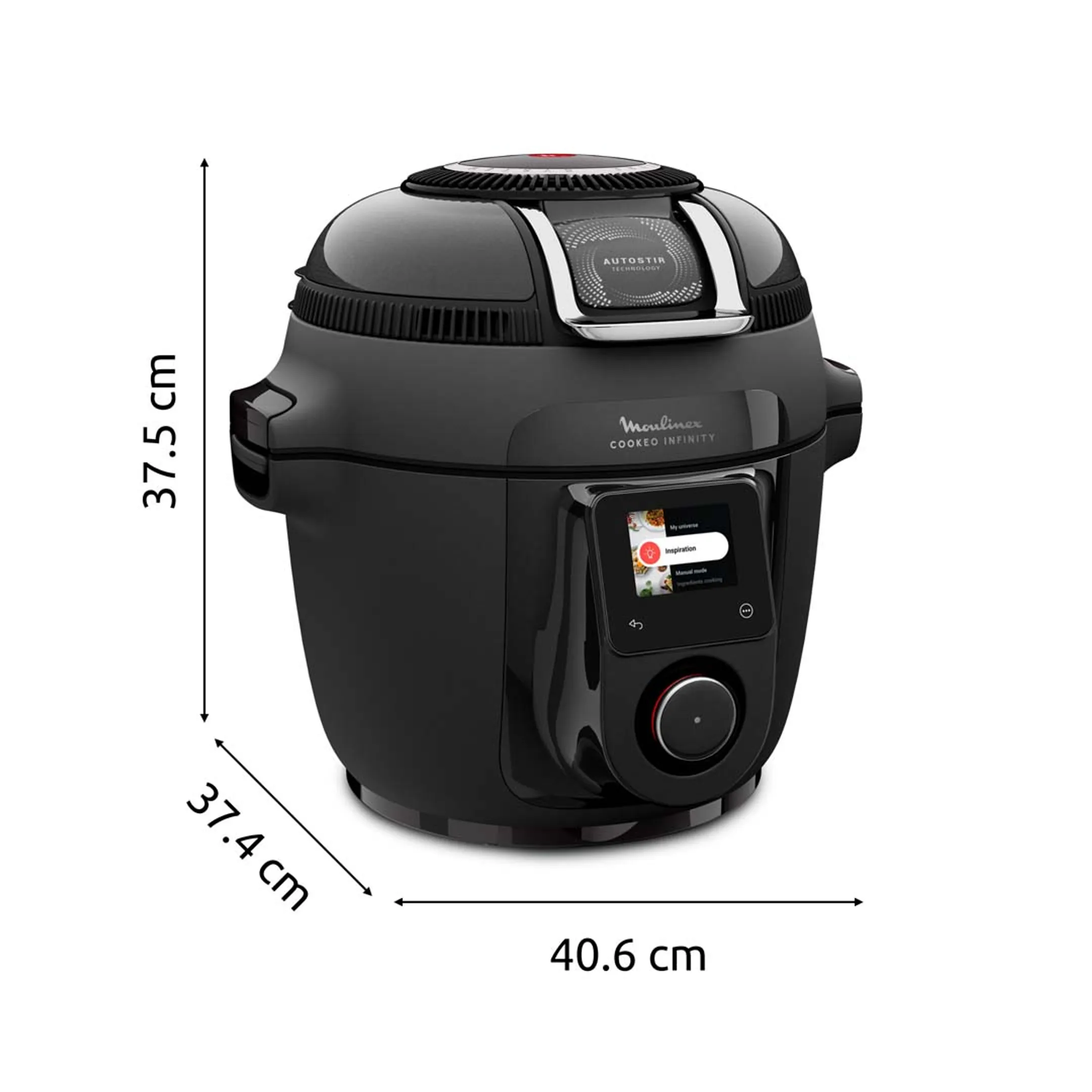 Moulinex Multicuiseur Airfryer Cookeo Infinity CE9828F0 - Noir image