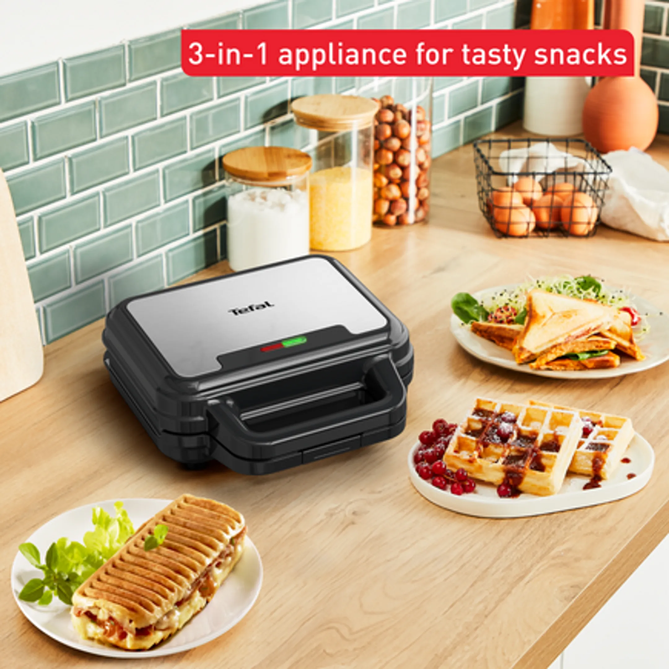 Tefal Waffle Maker UltraCompact 3-in-1 SW383D10 image