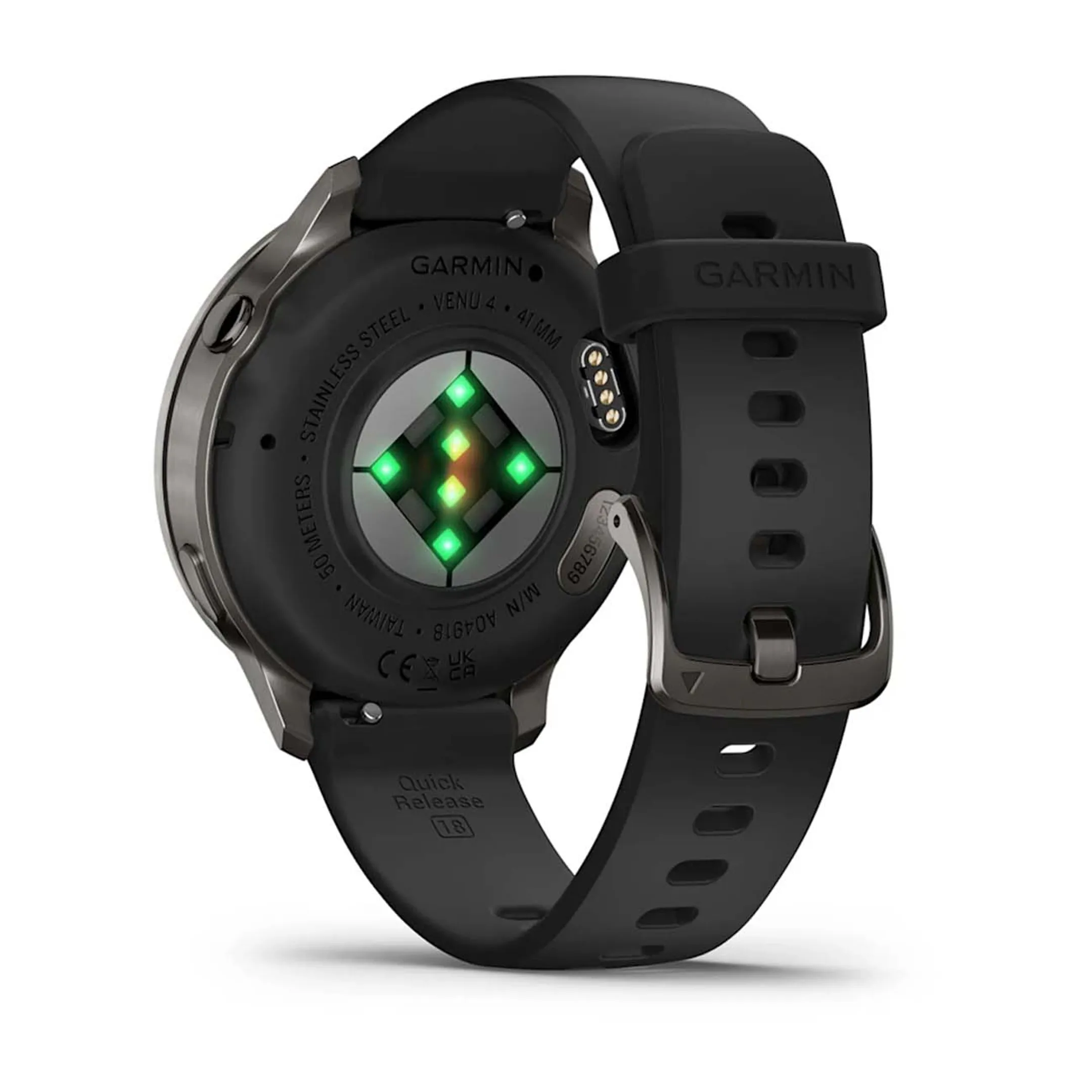Garmin Smartwatch Venu 4 - 41mm - Gray - Black Silicone image