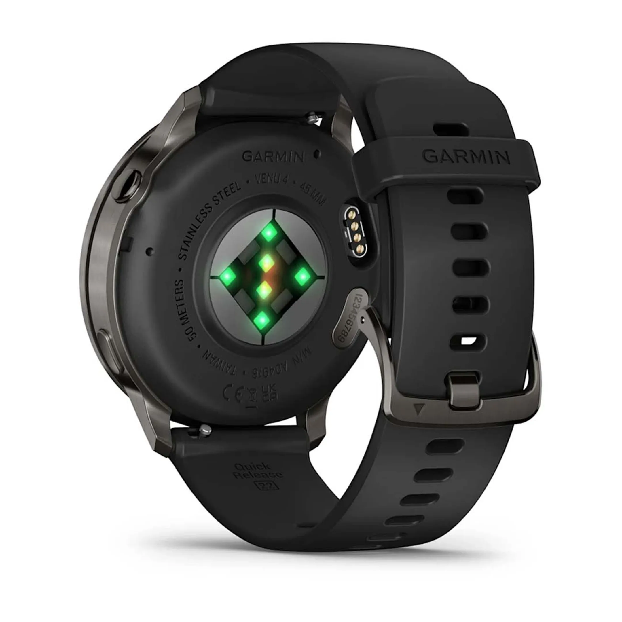 Garmin Smartwatch Venu 4 - 45mm - Gray - Black Silicone image