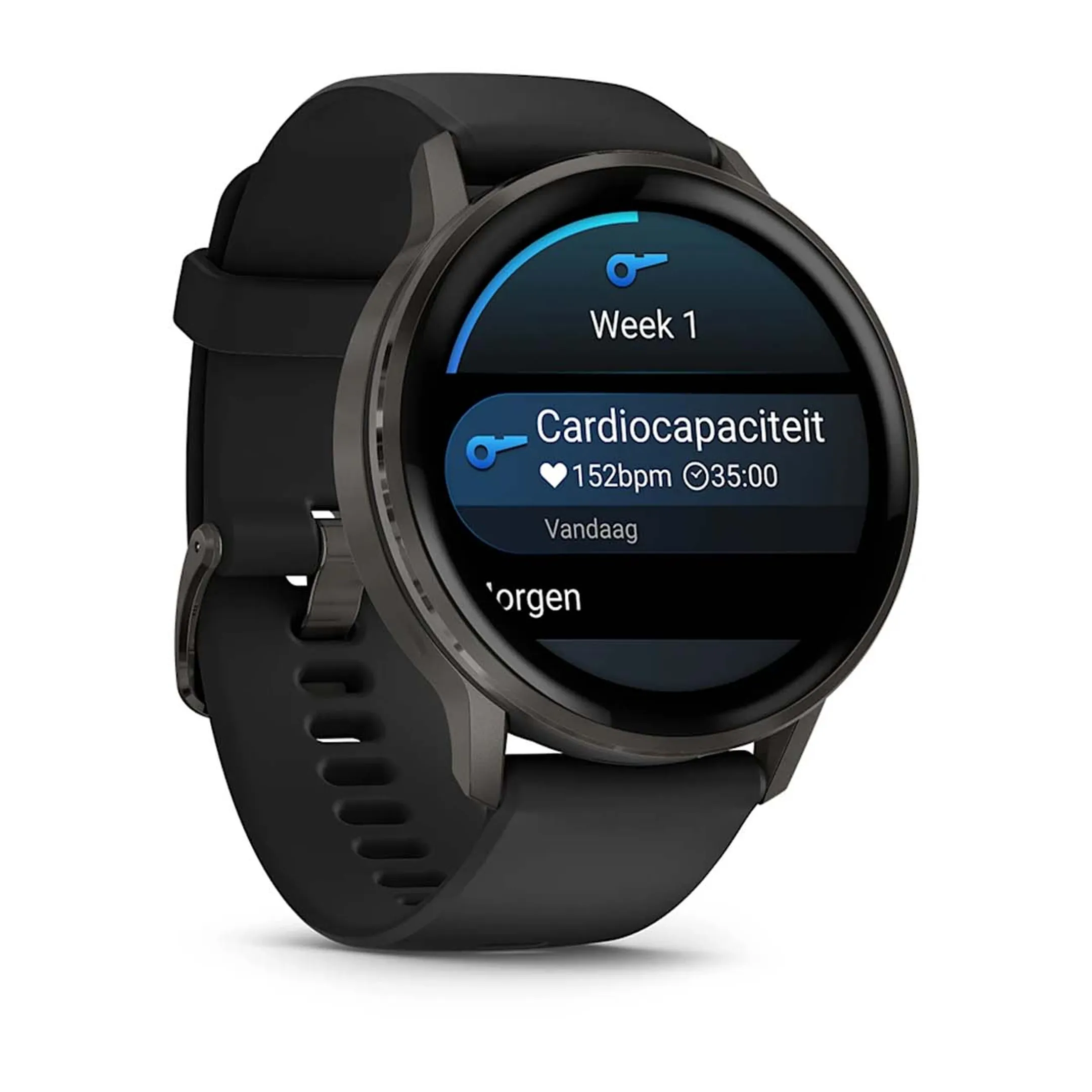 Garmin Smartwatch Venu 4 - 45mm - Gray - Black Silicone image