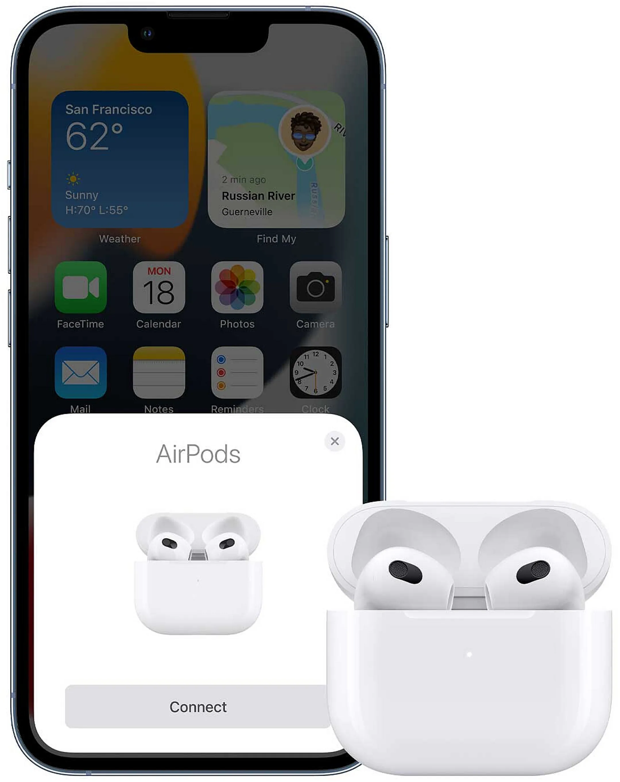 Apple Kabellose Kopfhörer Airpods 3 – Lightning – Weiß image