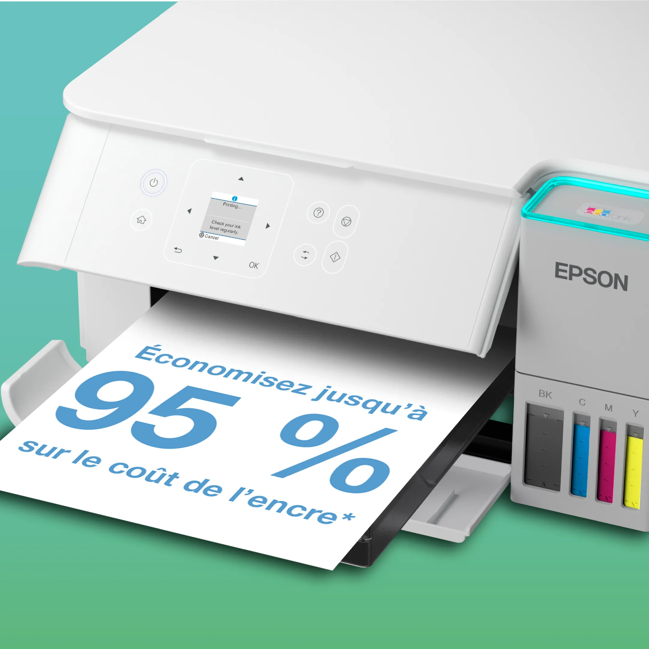 Epson Imprimante Multifonction Eco Tank ET-2956 - Blanc image