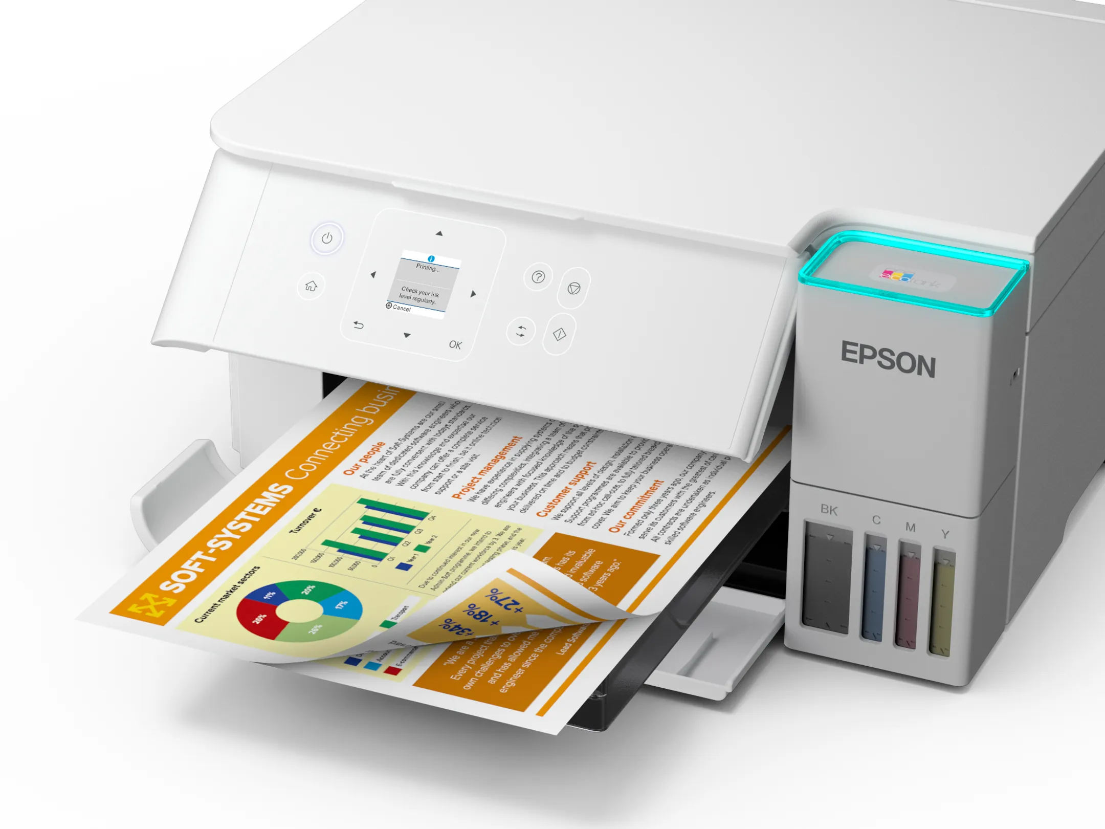 Epson Imprimante Multifonction Eco Tank ET-2956 - Blanc image