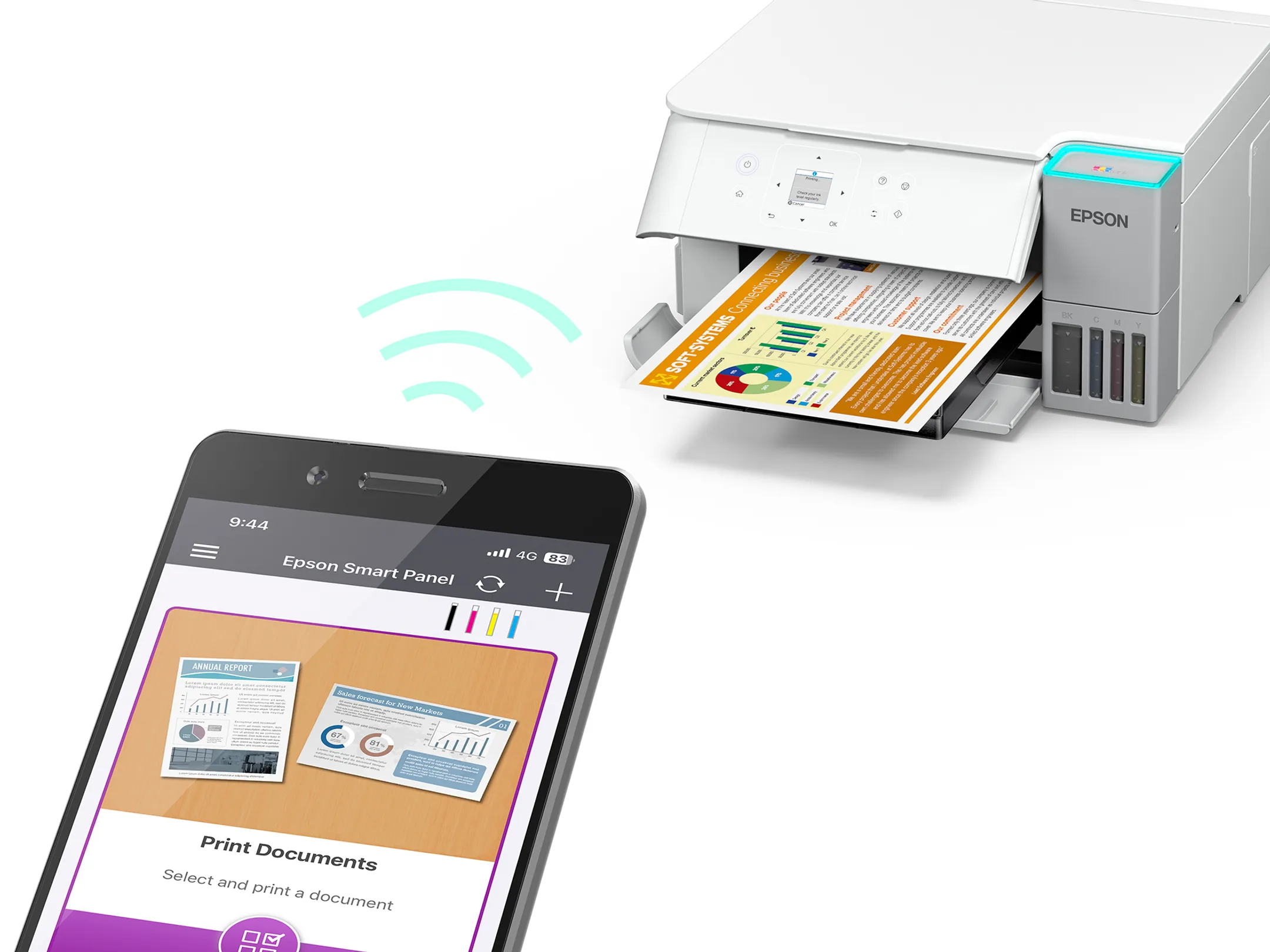 Epson Imprimante Multifonction Eco Tank ET-2956 - Blanc image