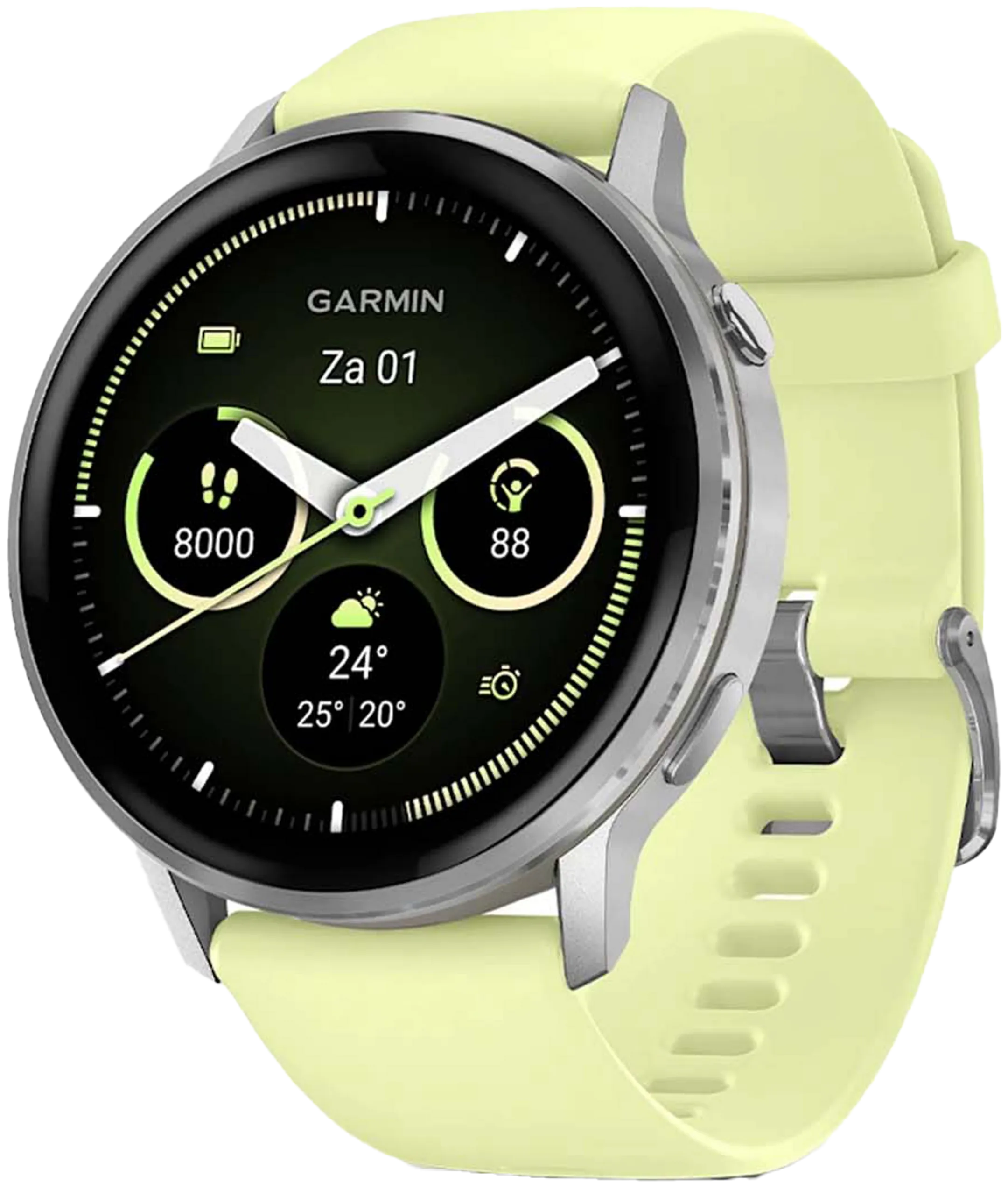 Smartwatch Venu 4 - 45mm - Silver - Yellow Silicone