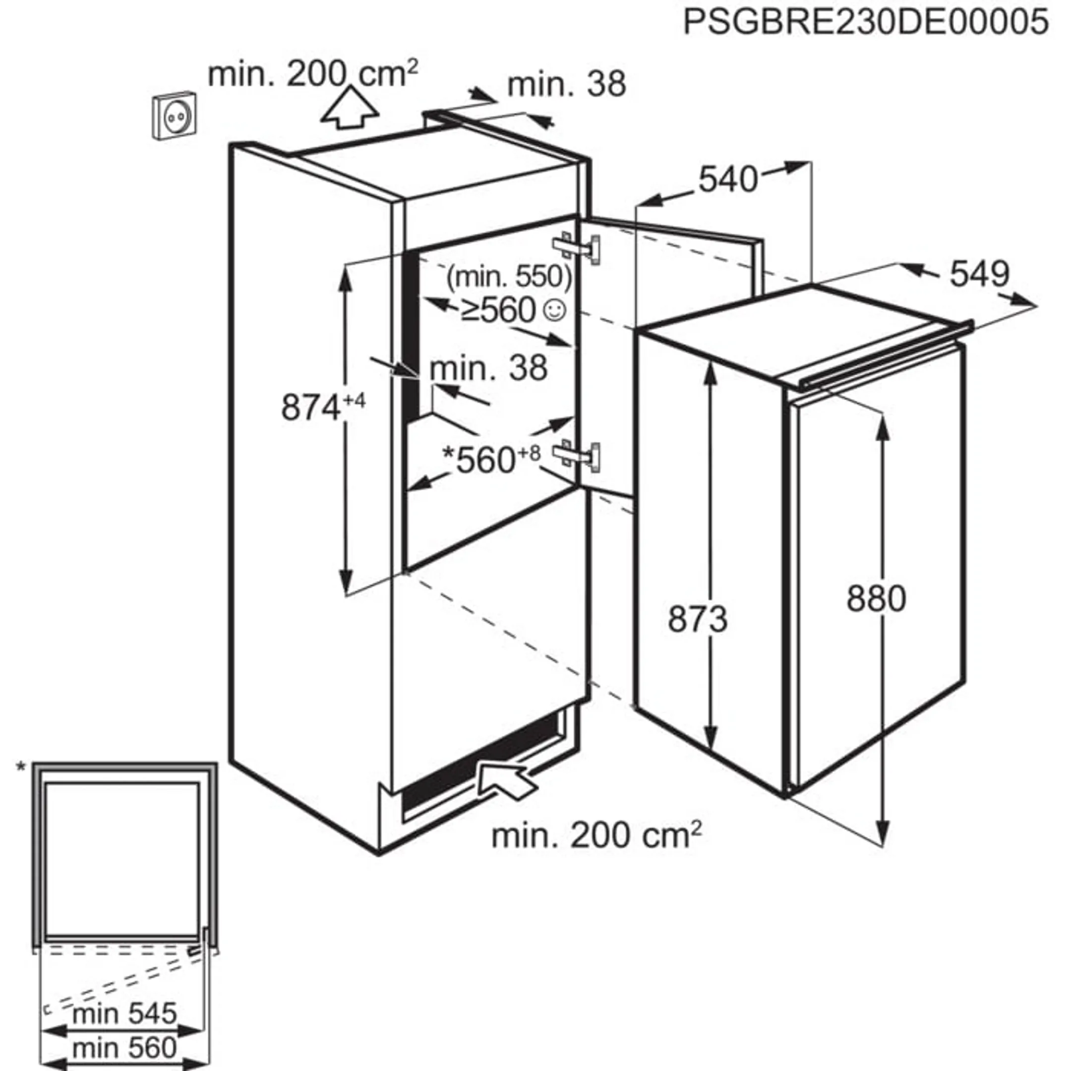 AEG Built-in refrigerator TF5OS882DS image