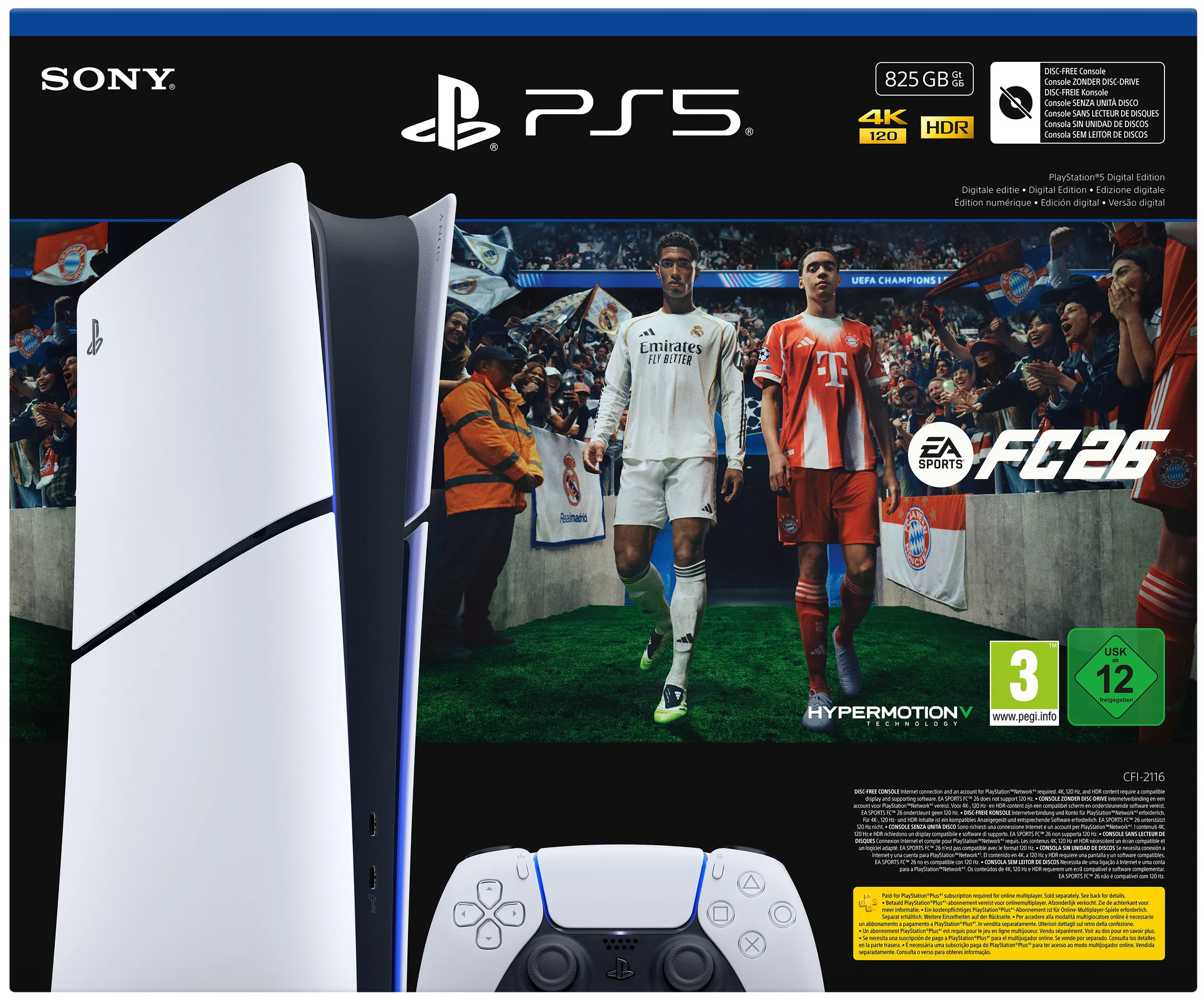 Konsole PS5 Slim - Digitale Edition + EA Sports FC26