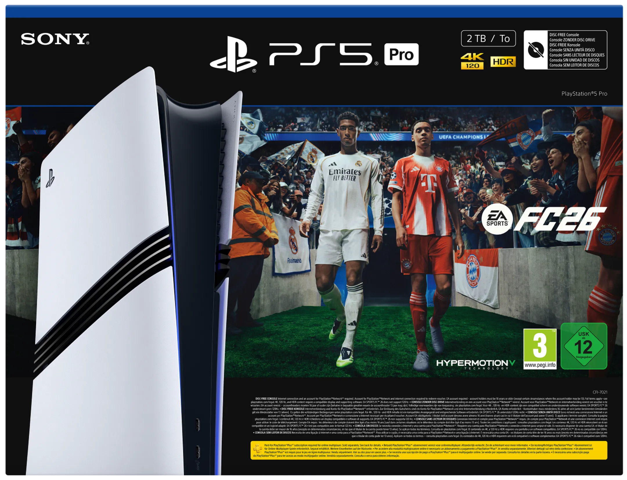 Console PS5 Pro 2To + EA Sports FC26