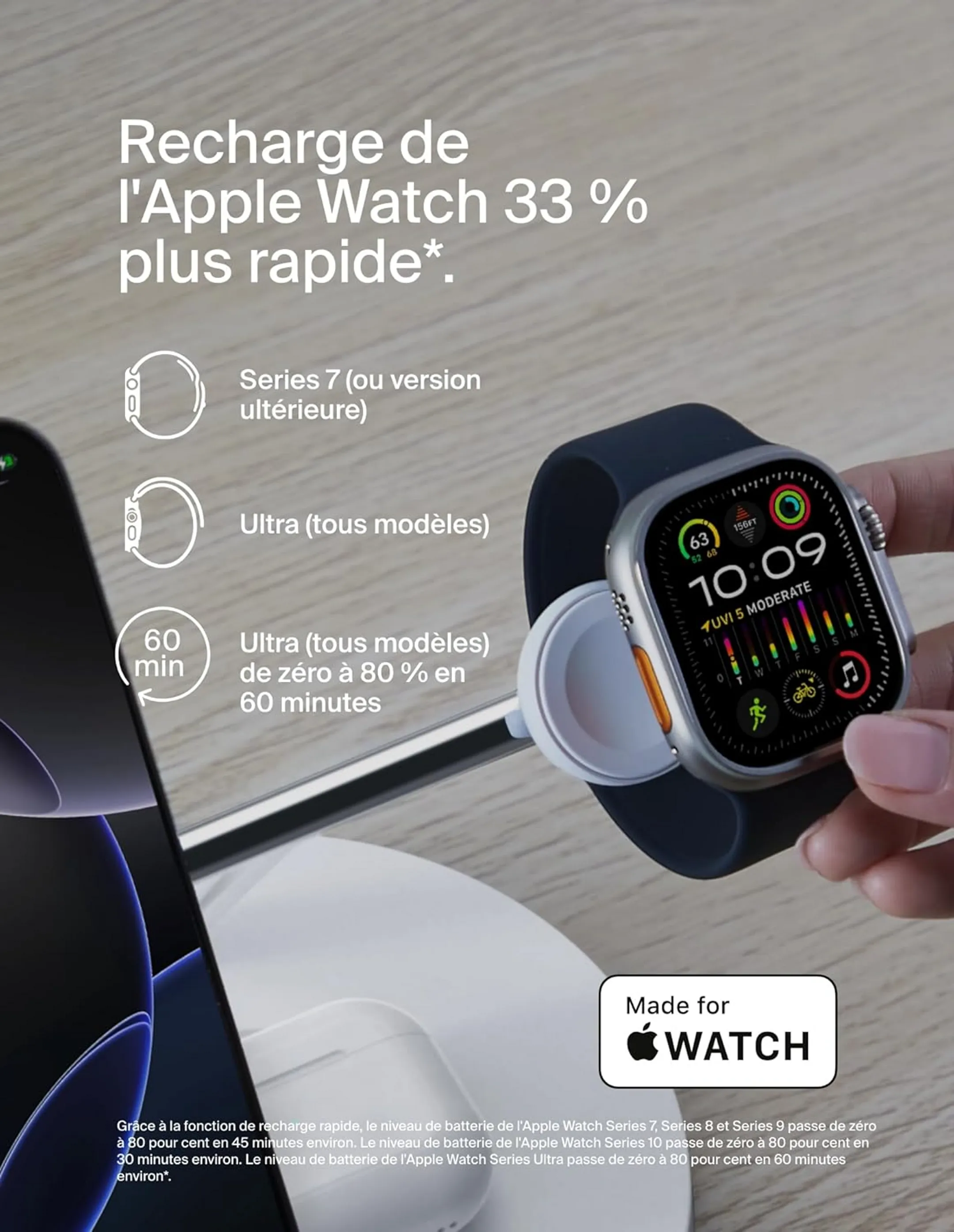 Belkin Station de recharge 3-en-1 avec Qi2 BoostCharge Pro - 15W - Blanc image