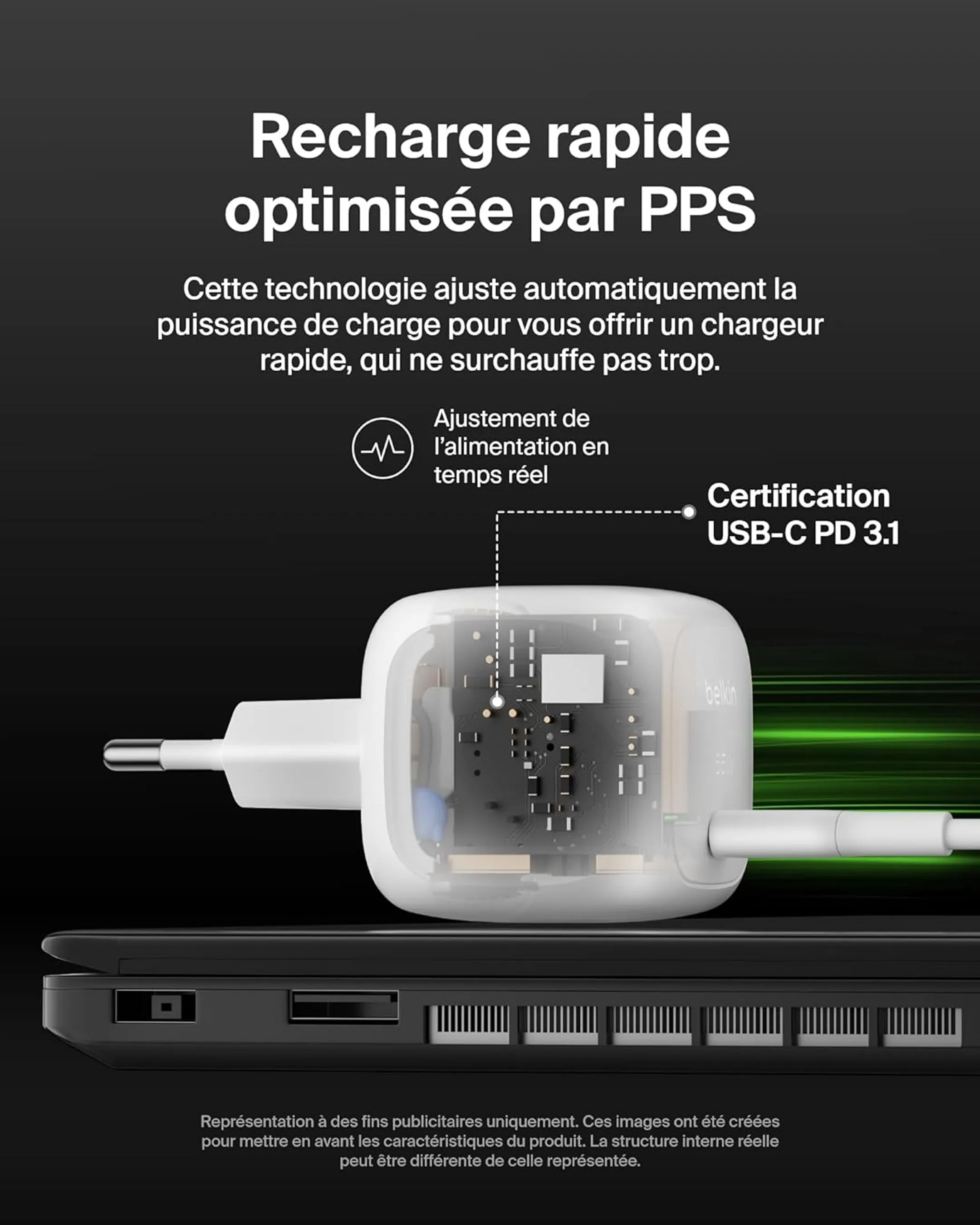 Belkin Chargeur secteur USB-C BoostCharge - 65W - Blanc image