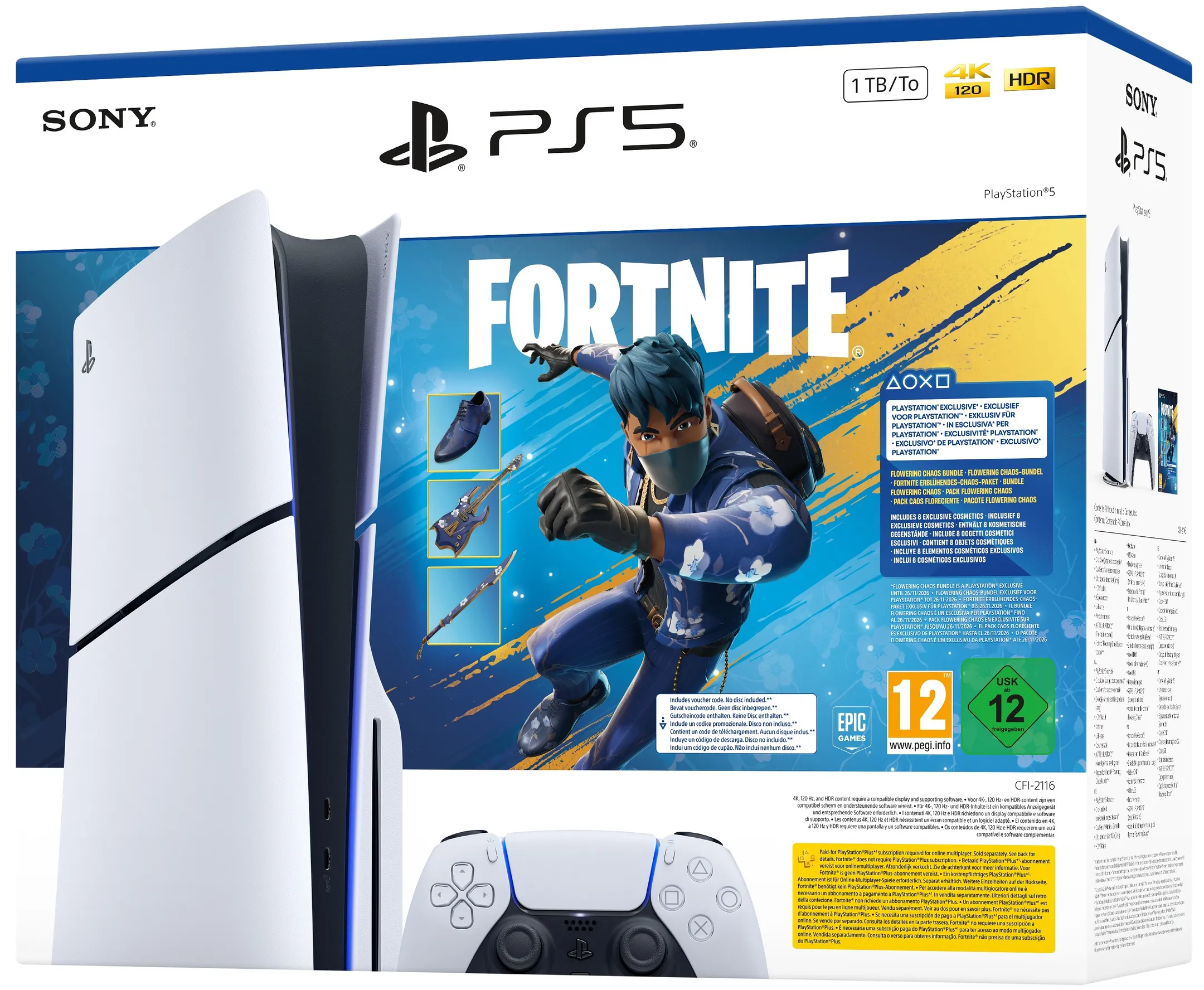 Console PS5 Slim (2025) - Standard Edition - Fortnite Flowering Chaos
