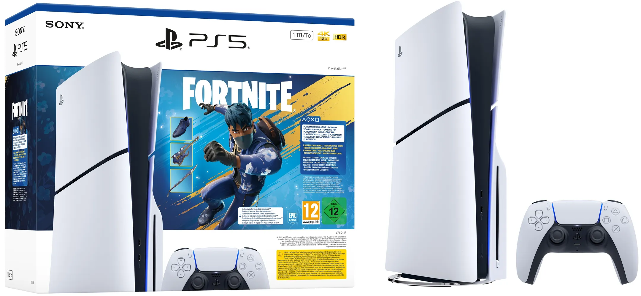 Playstation Console PS5 Slim (2025) - Standard Edition - Fortnite Flowering Chaos image