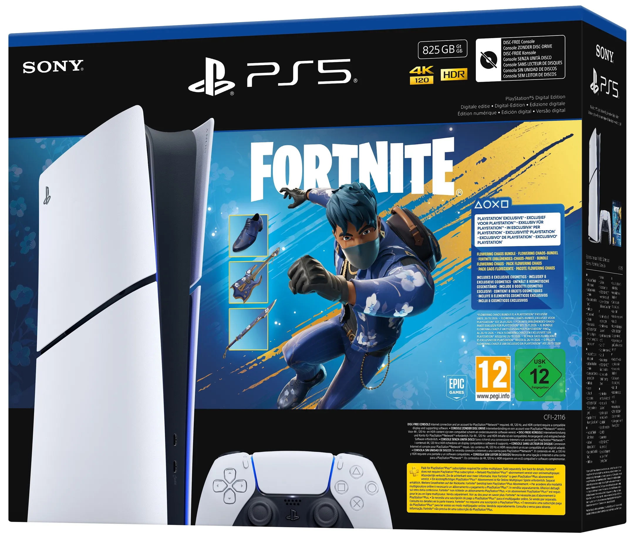 Console PS5 Slim (2025) - Digital Edition - Fortnite Flowering Chaos
