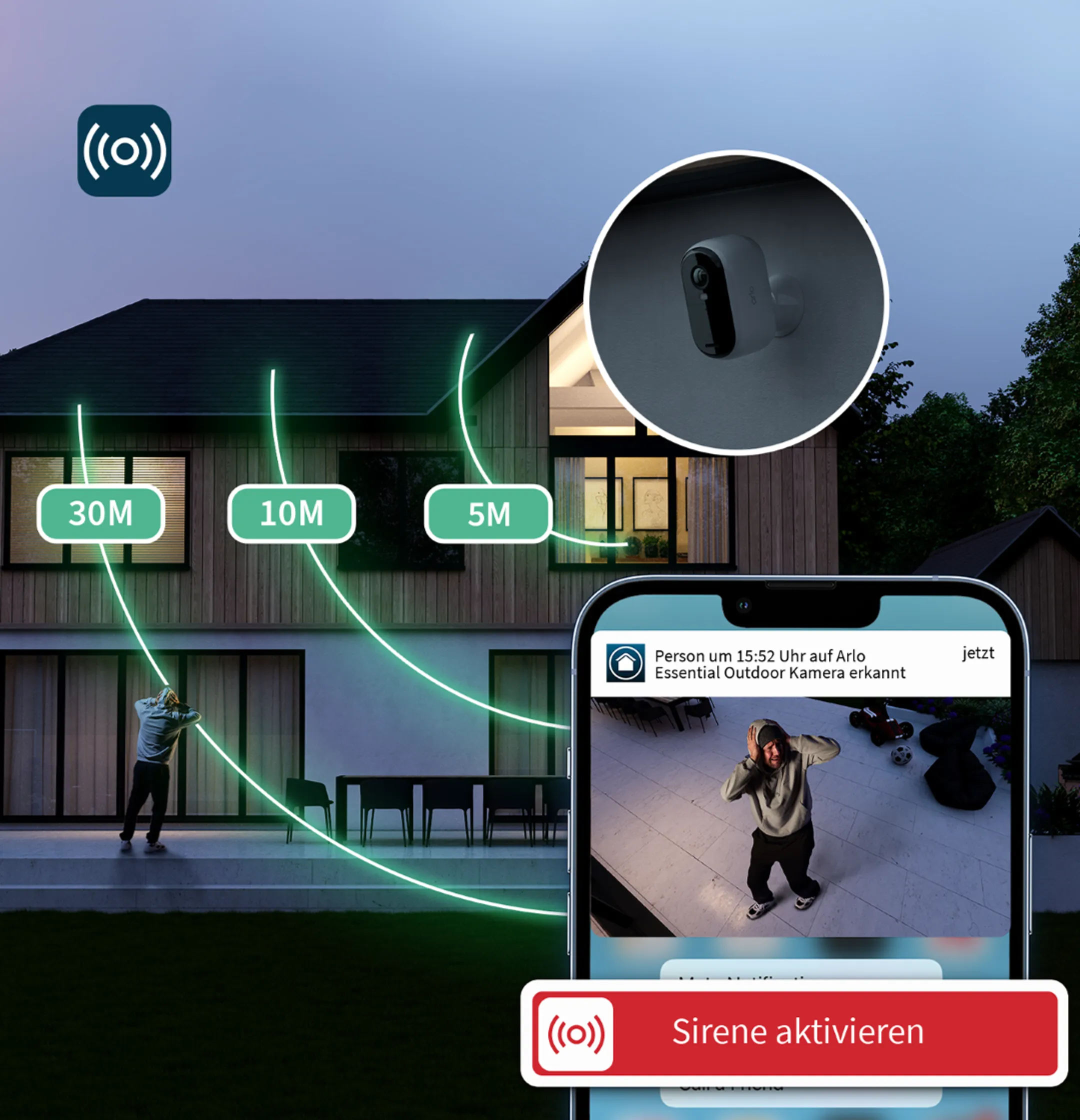 ARLO Außenkamera Essential 2K + HD-Video-Türklingel image