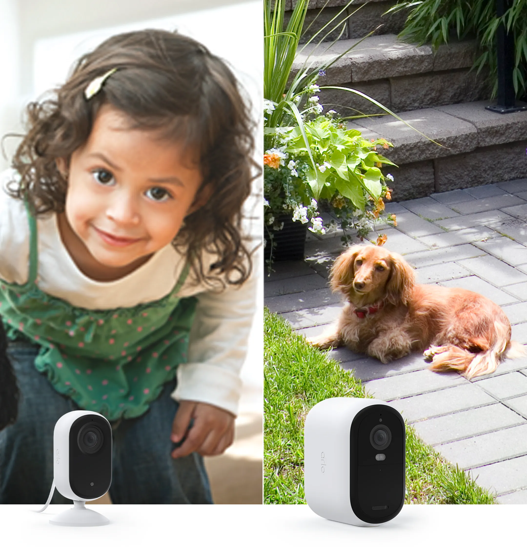 ARLO Caméra extérieur Essential 2K + Caméra intérieur Essential 2K image