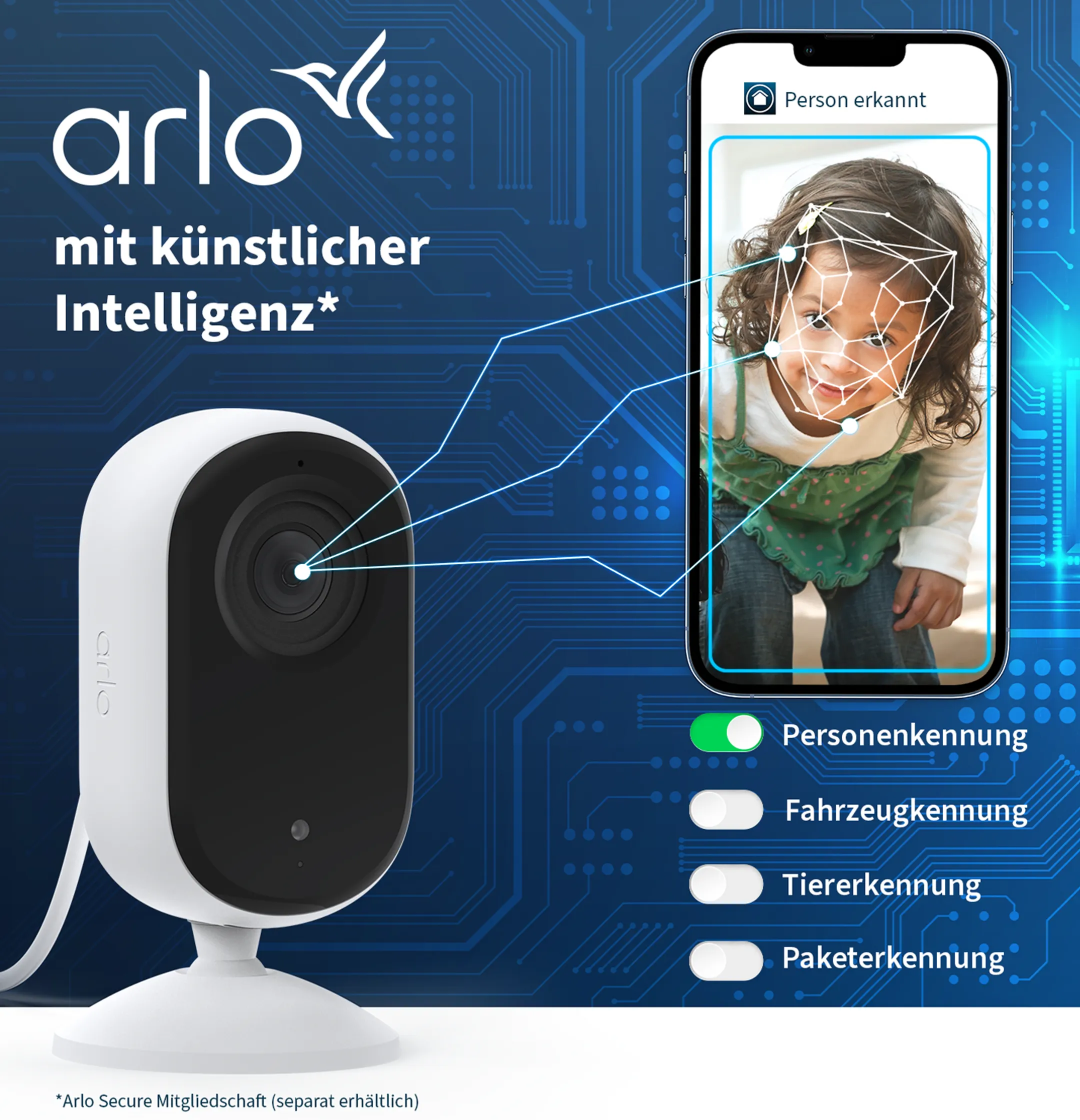 ARLO Außenkamera Essential 2K + Innenkamera Essential 2K image