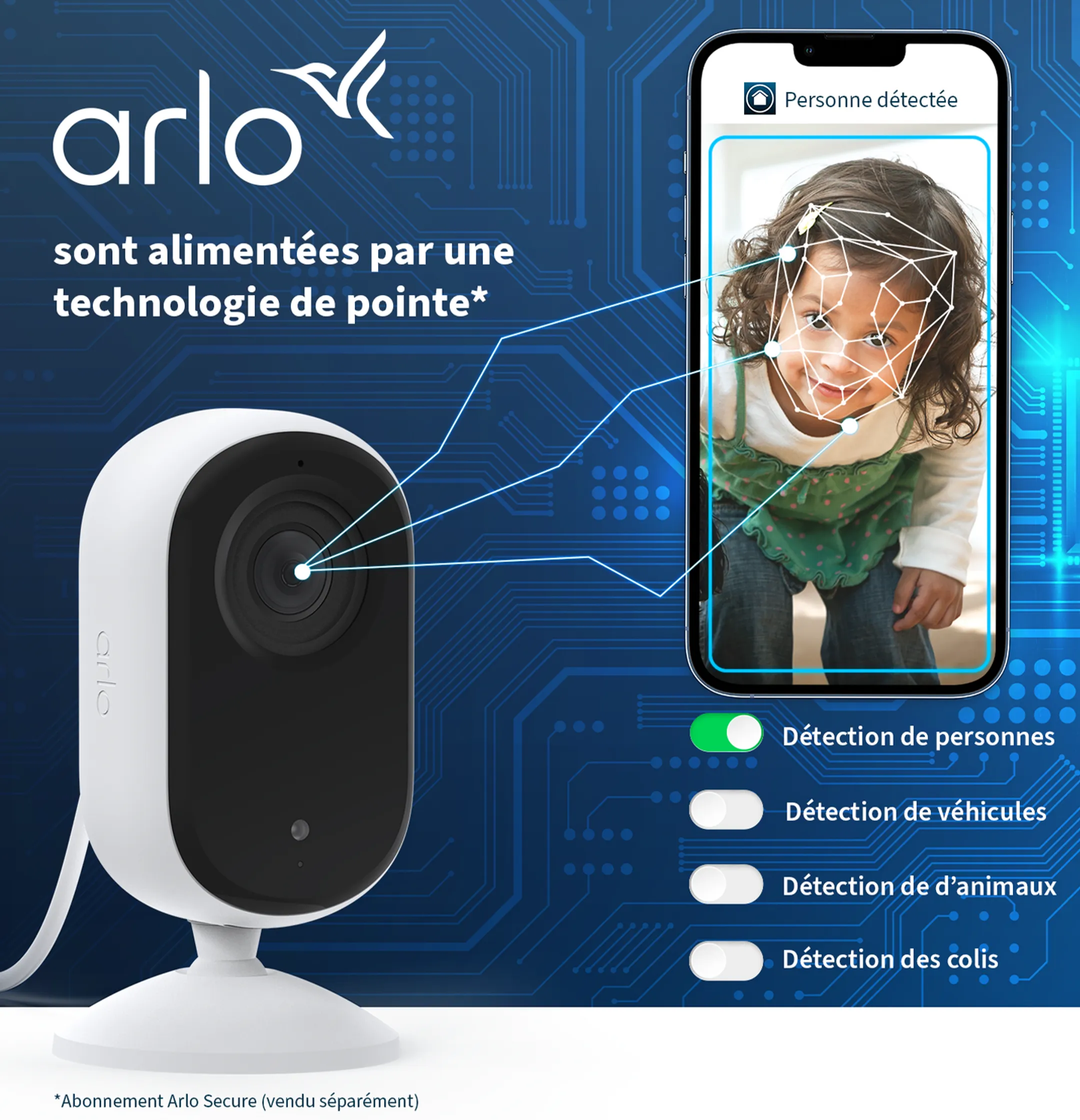 ARLO Caméra extérieur Essential 2K + Caméra intérieur Essential 2K image