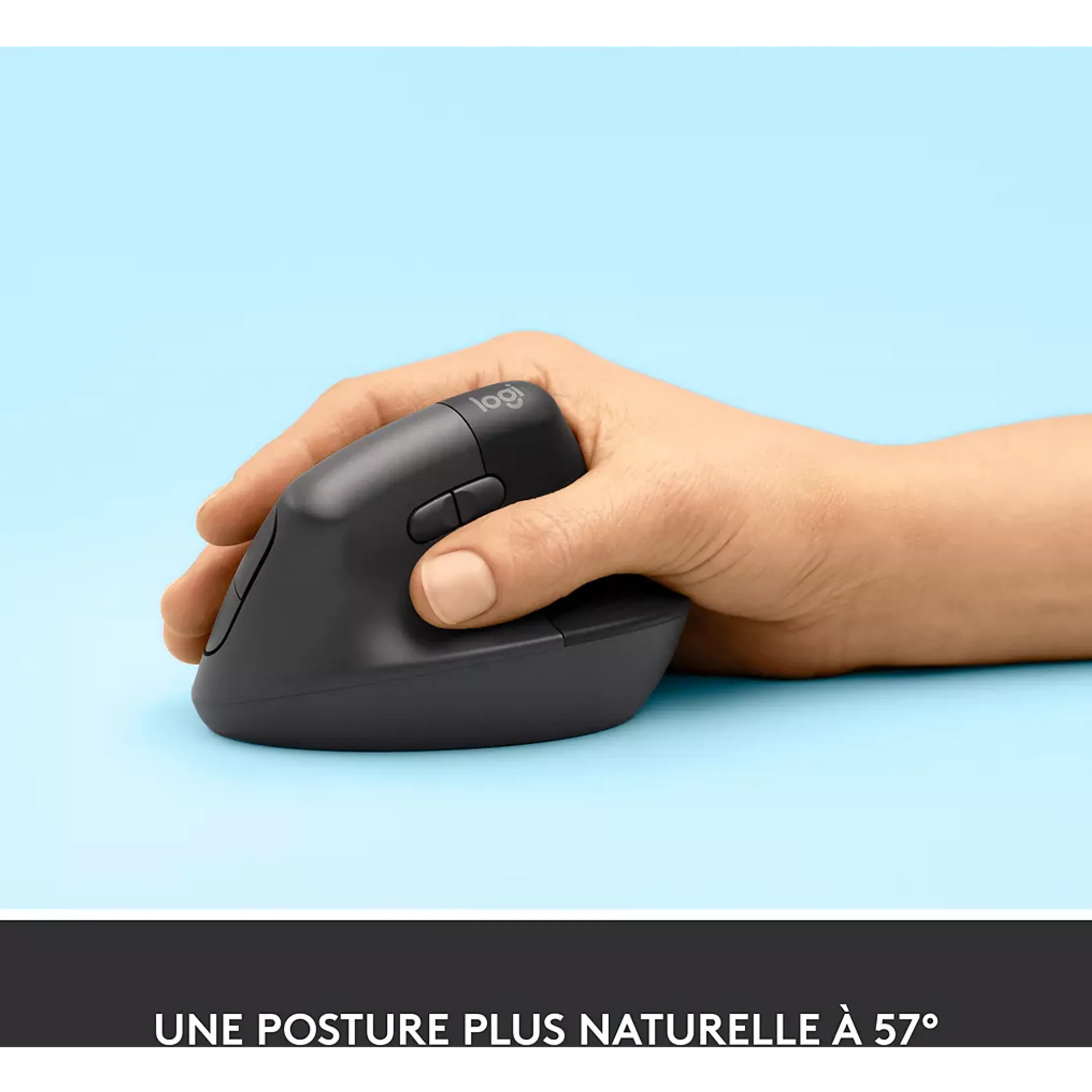 Logitech Souris sans fil ergonomique verticale Lift - Noir image