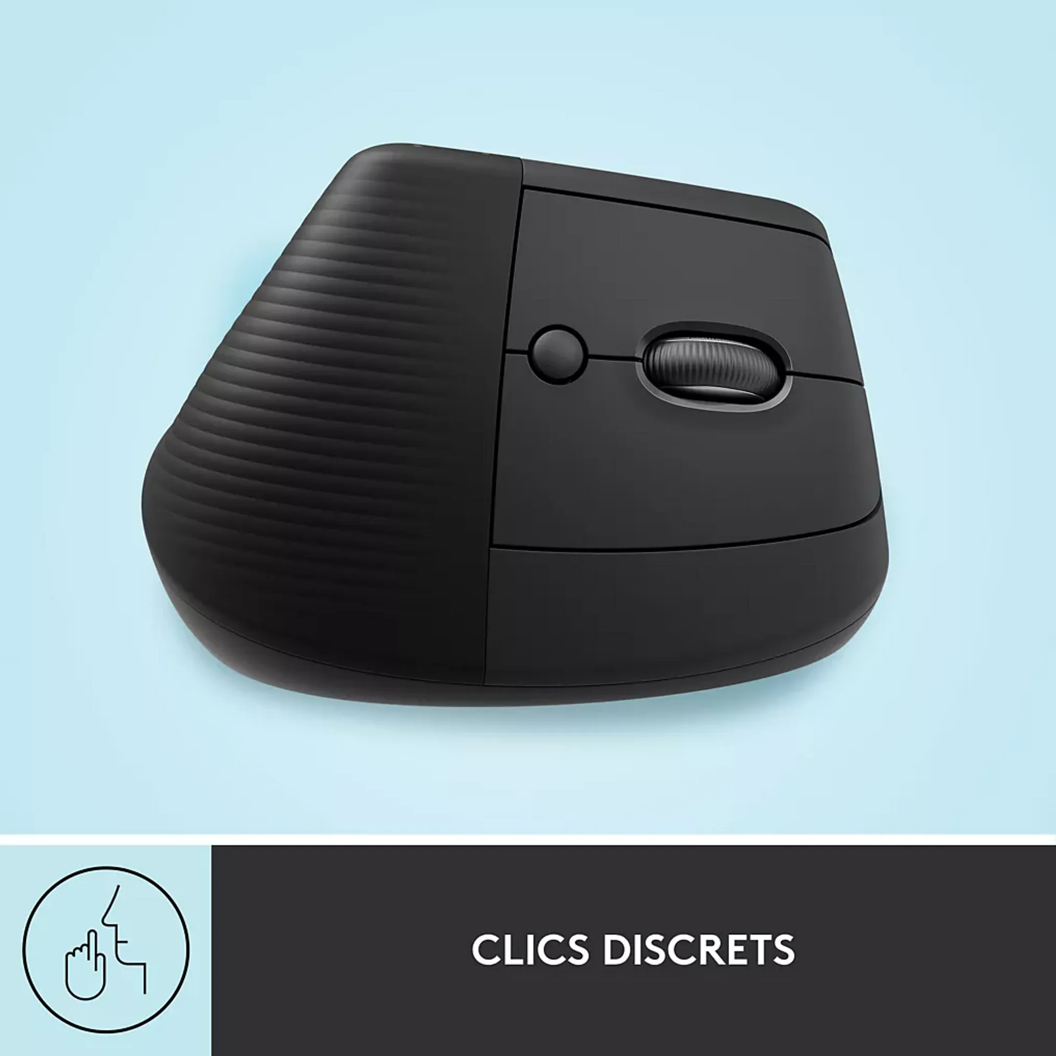Logitech Souris sans fil ergonomique verticale Lift - Noir image