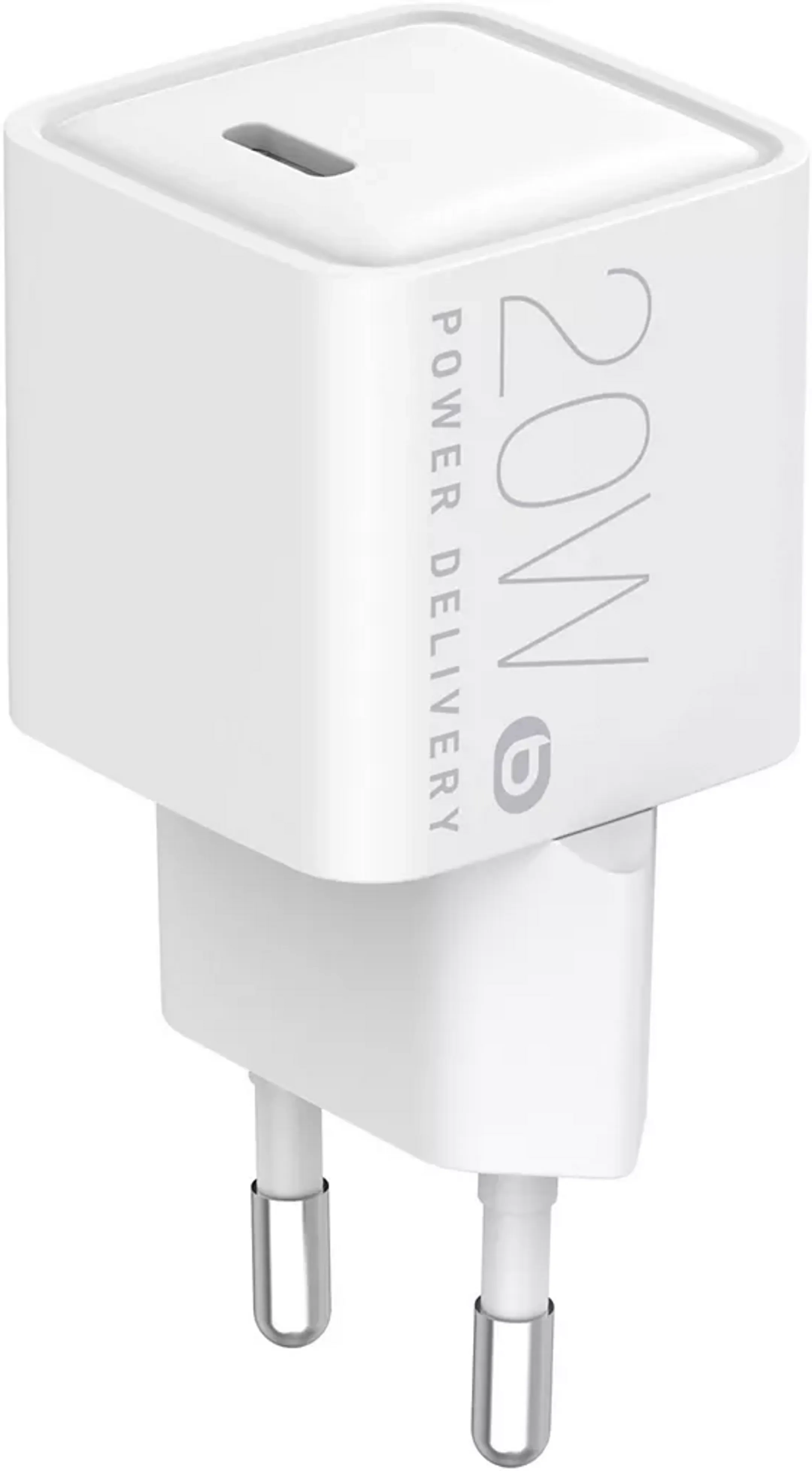 ESSENTIEL-B Chargeur secteur USB-C 20W + Cable Lightning 1m - Blanc image