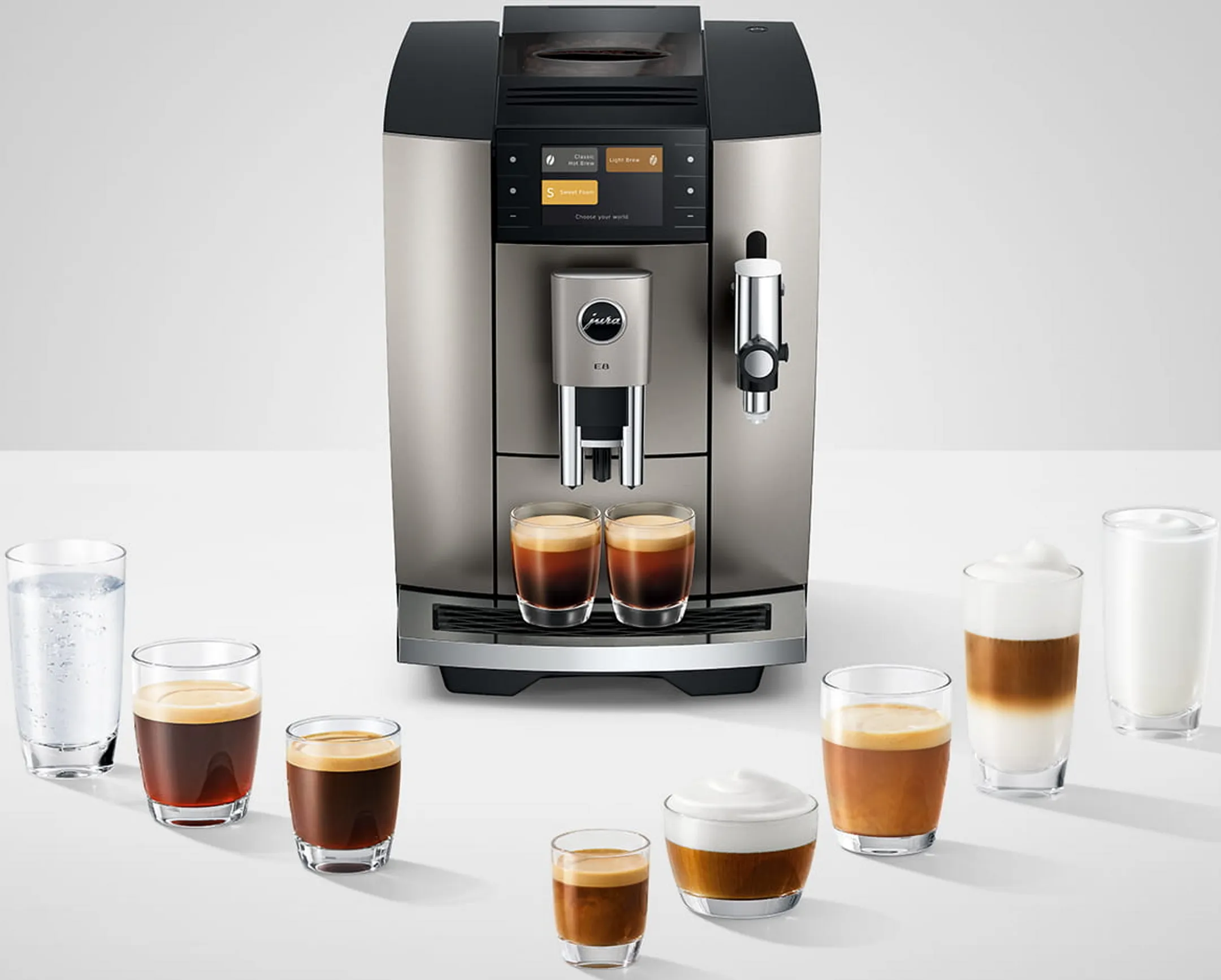 Jura Machine à expresso automatique E8 Midnight Silver ED image