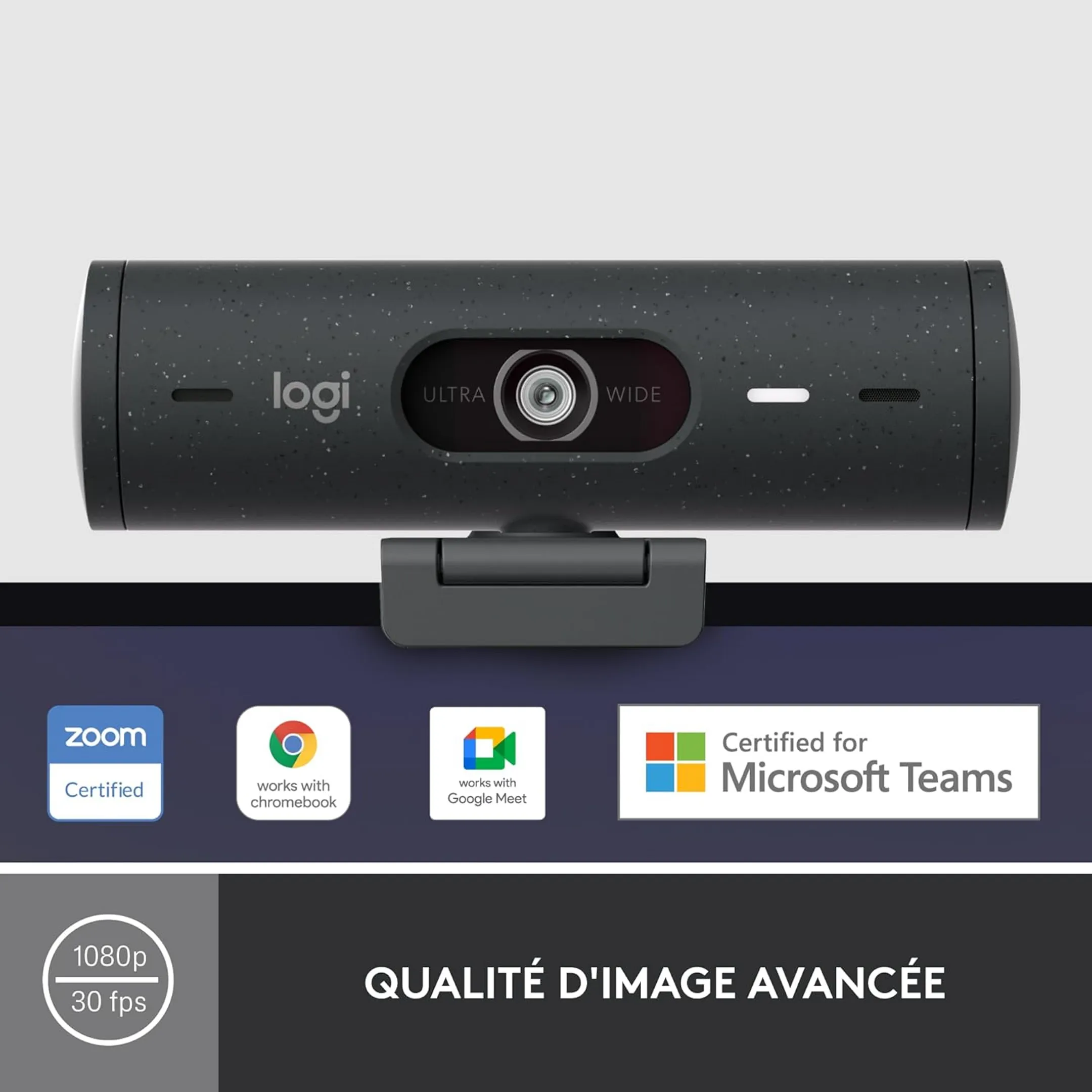 Logitech Webcam FHD Brio 500 - Noir image