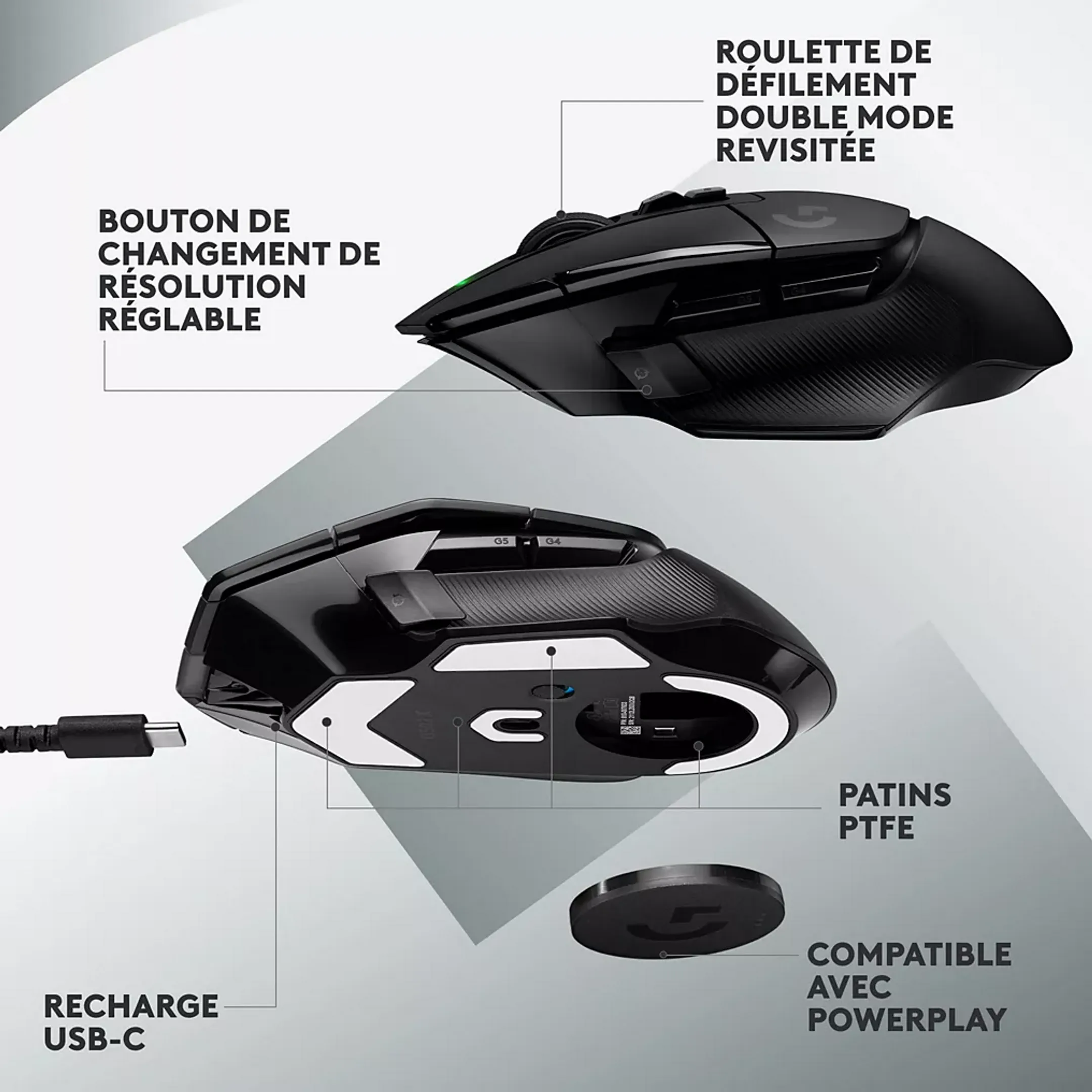 Logitech Souris Gaming sans fil G502 X Lightspeed - Noir image