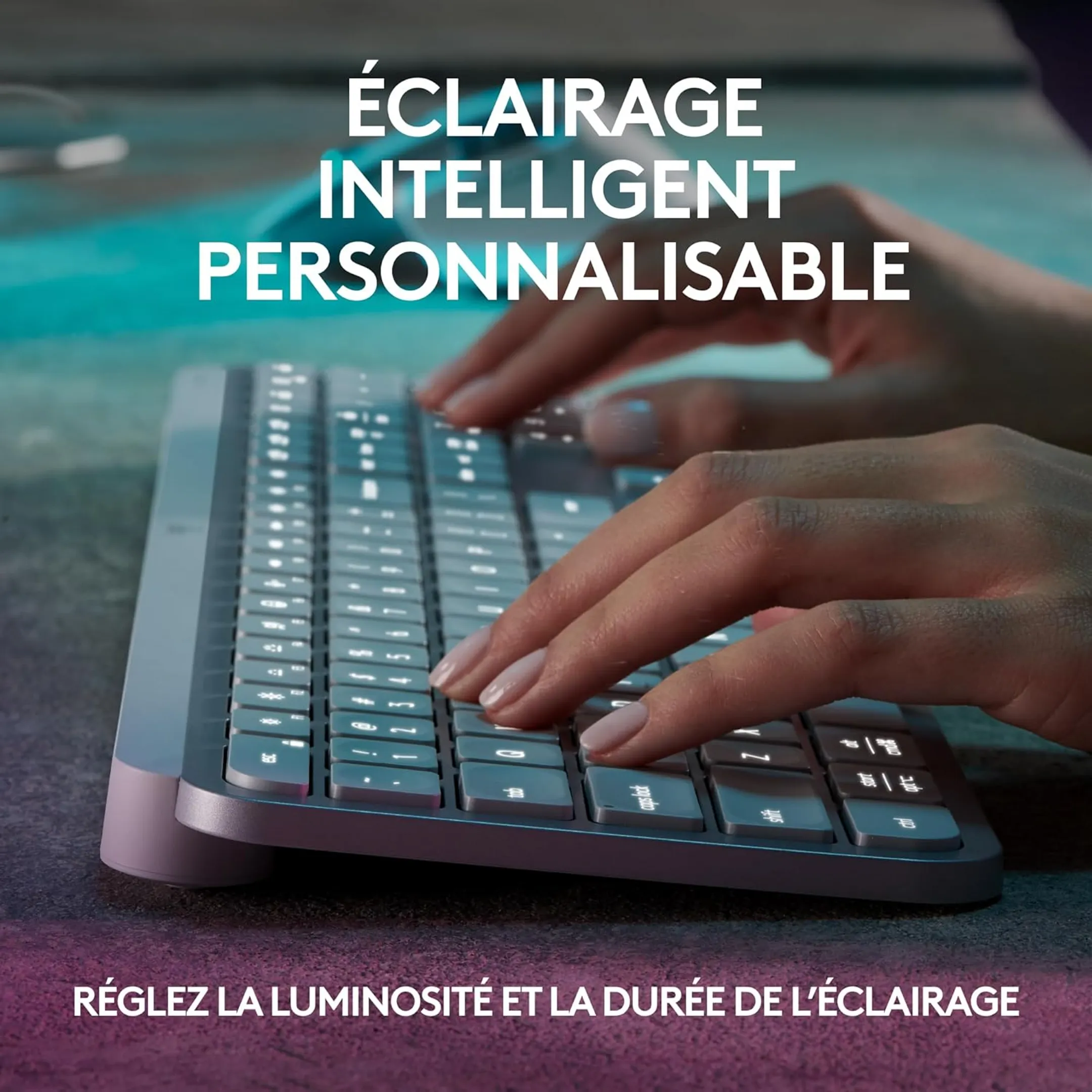 Logitech Clavier sans fil MX Key S - AZERTY (FR) - Blanc image