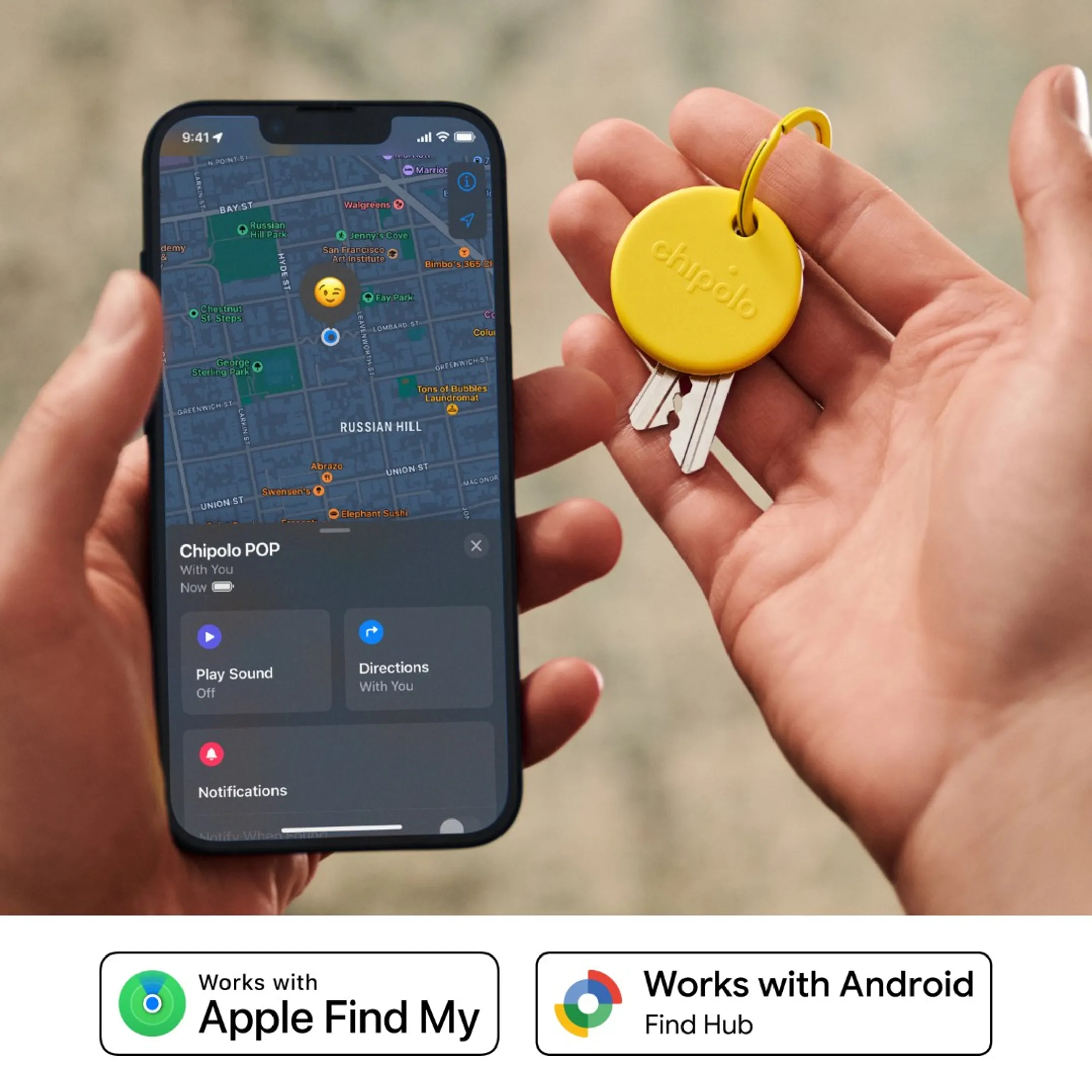 CHIPOLO Tracker POP - Jaune image