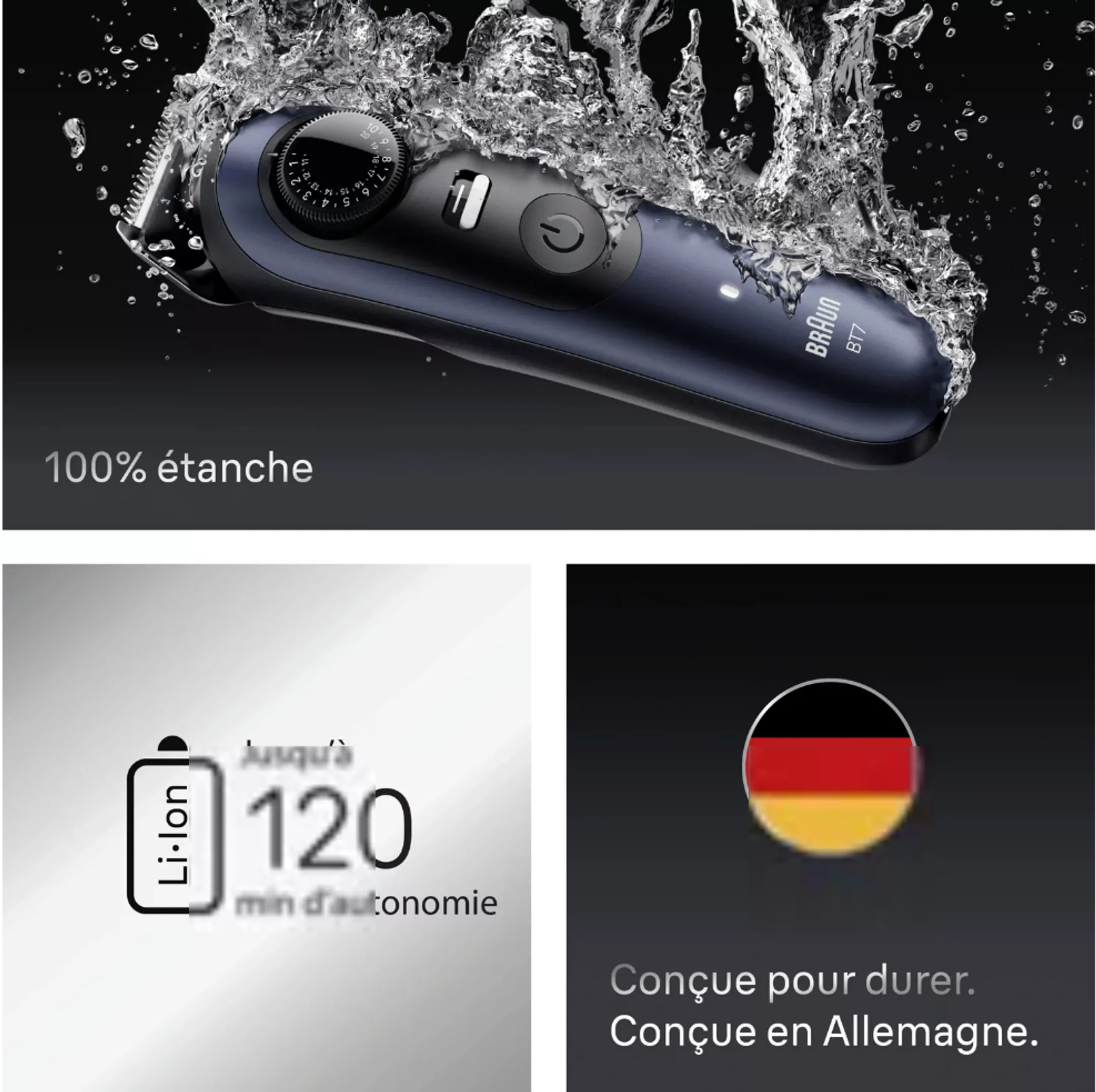 Braun Tondeuse barbe Series 7 BT7540 - Bleu image