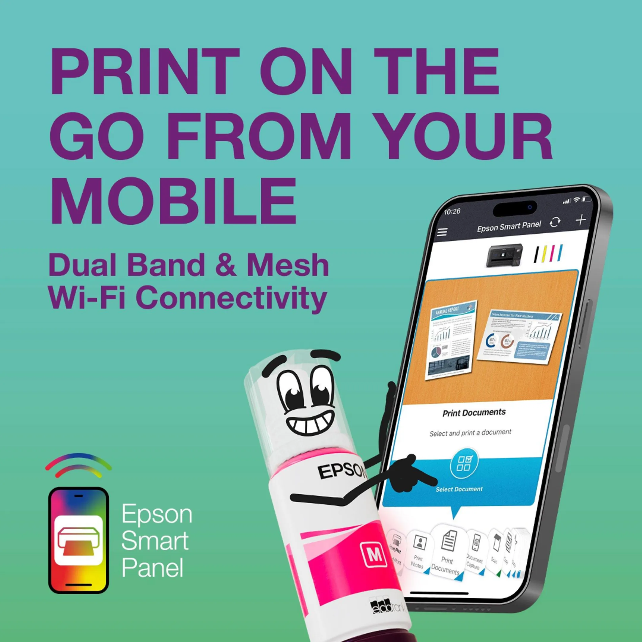 Epson Imprimante Multifonction Eco Tank ET-4950 - Noir image