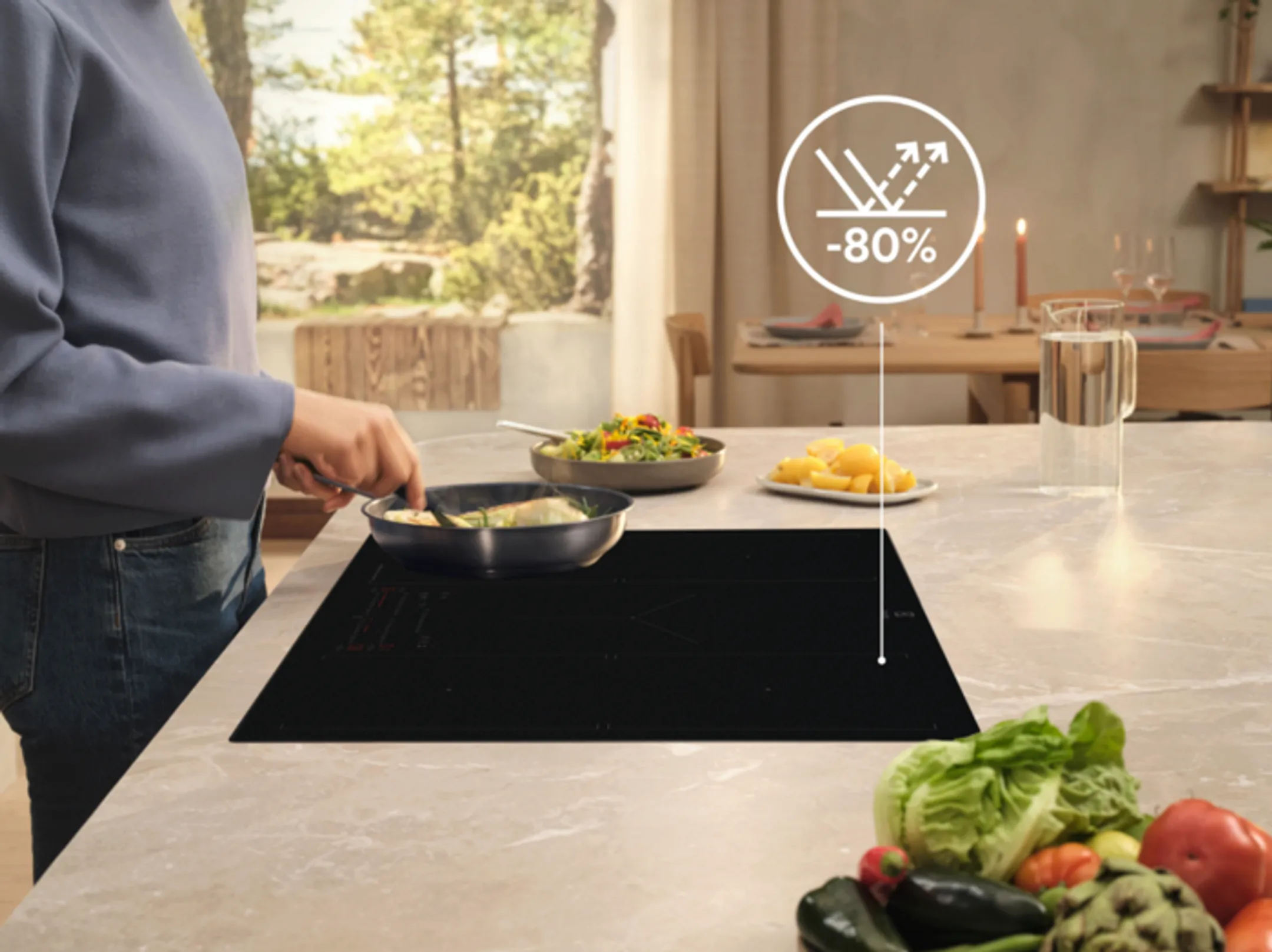 Electrolux Table de cuisson induction SaphirMatt EIS87553IZ image