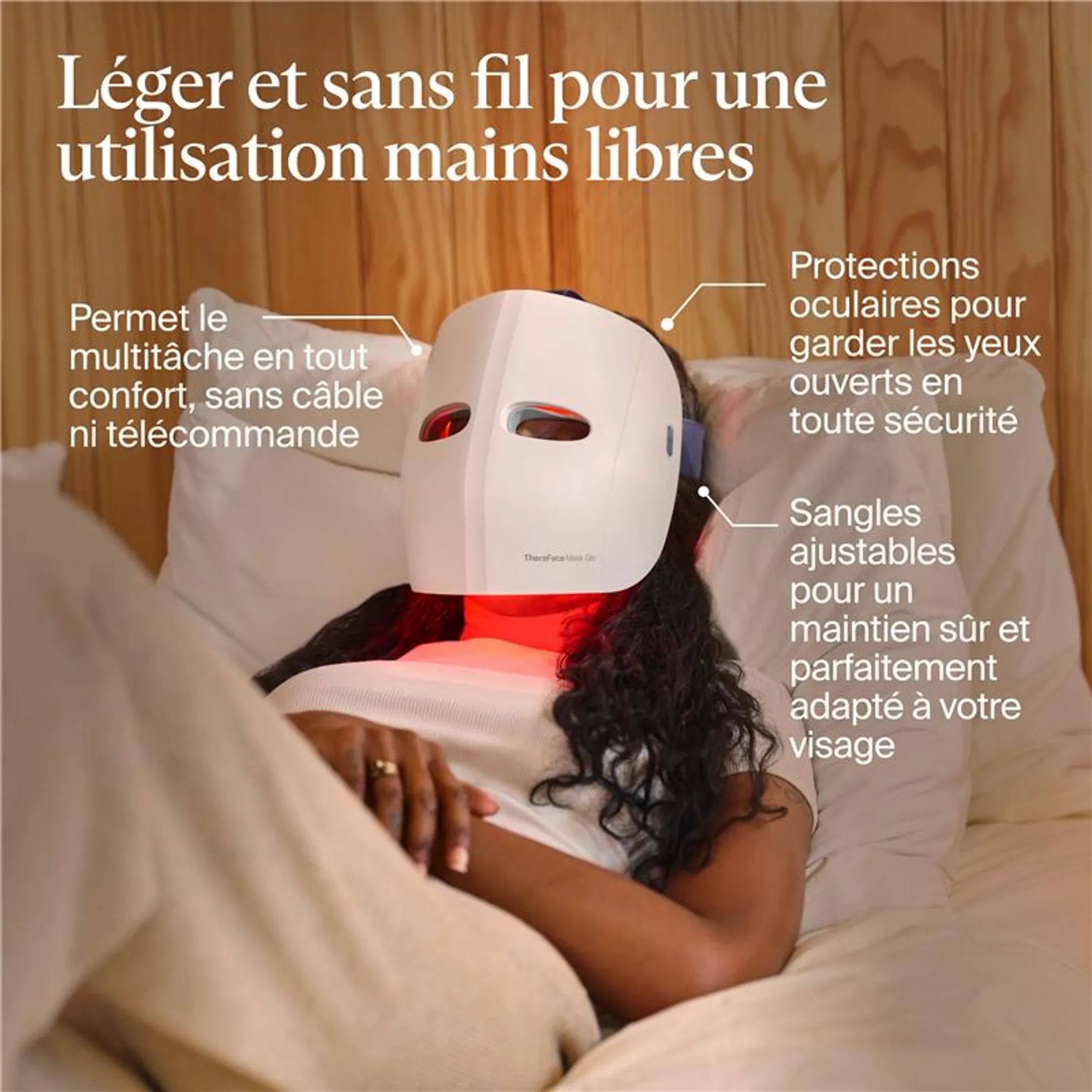 Therabody Masque LED TheraFace Mask Glo - Blanc image