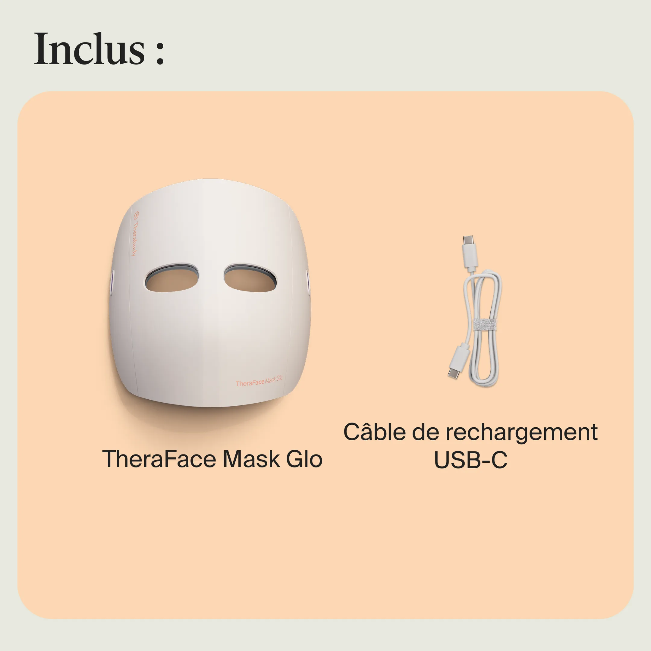 Therabody Masque LED TheraFace Mask Glo - Blanc image