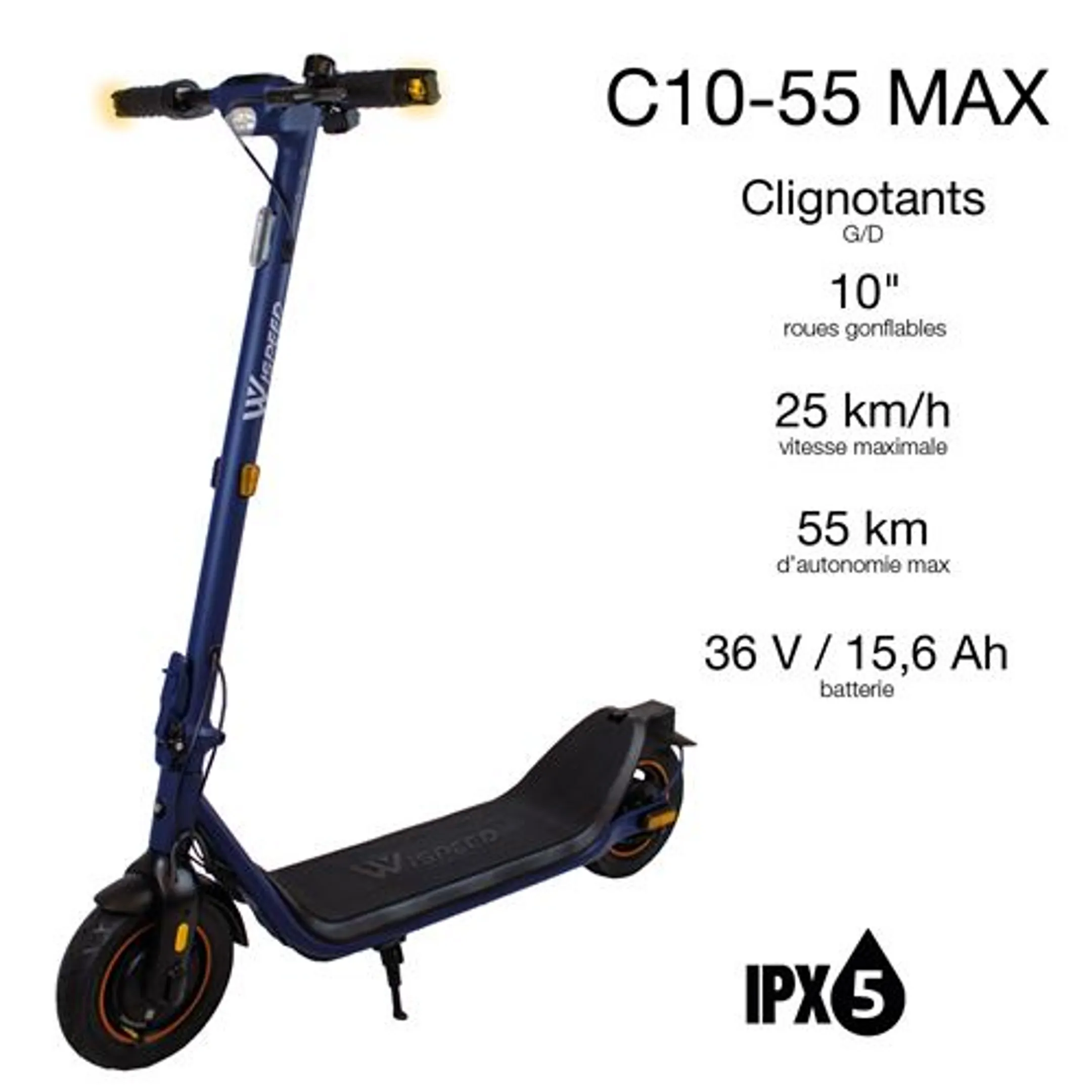 WISPEED Trottinette électrique C10-55 Max - Bleu image