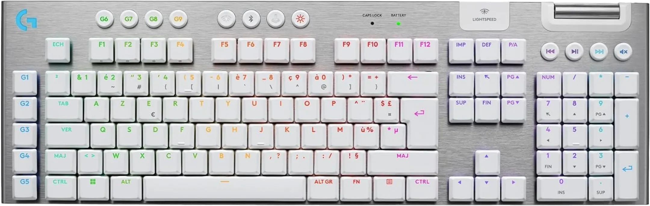 Kabellose Gaming-Tastatur G915X Lightspeed – QWERTZ – Weiß