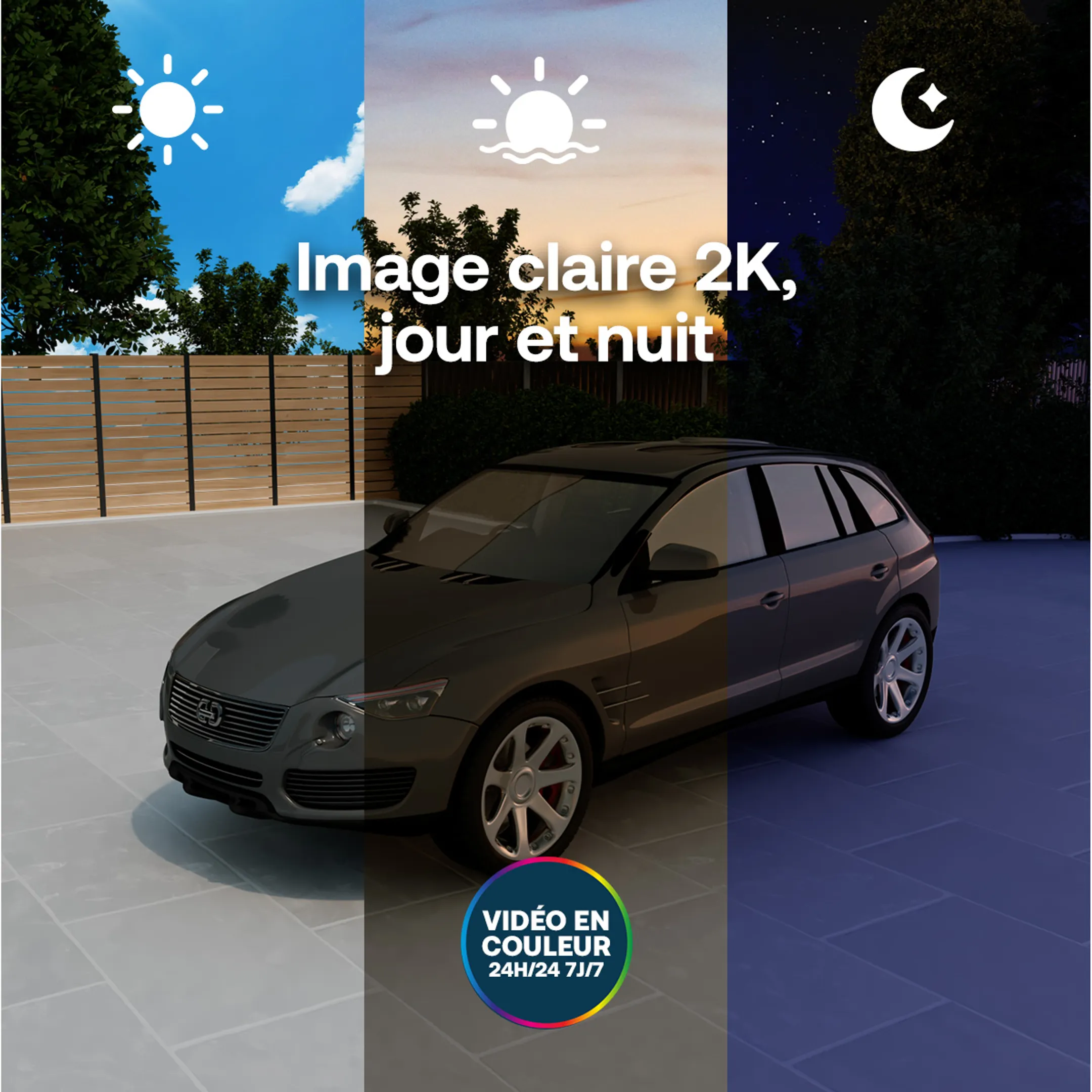 ARLO Caméra de surveillance extérieure Essential 3 2K PTZ - 2 pièces image