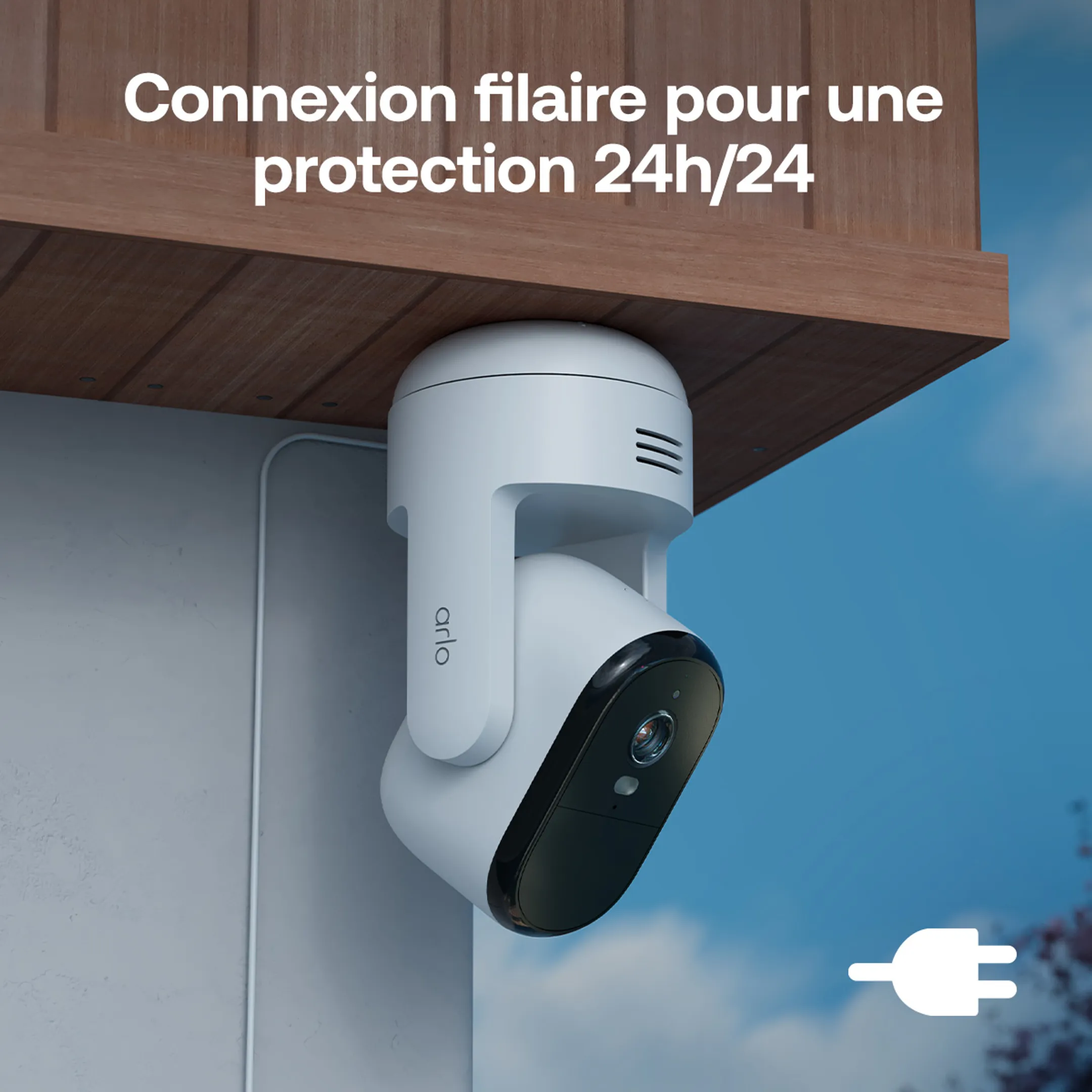 ARLO Caméra de surveillance extérieure Essential 3 2K PTZ - 2 pièces image
