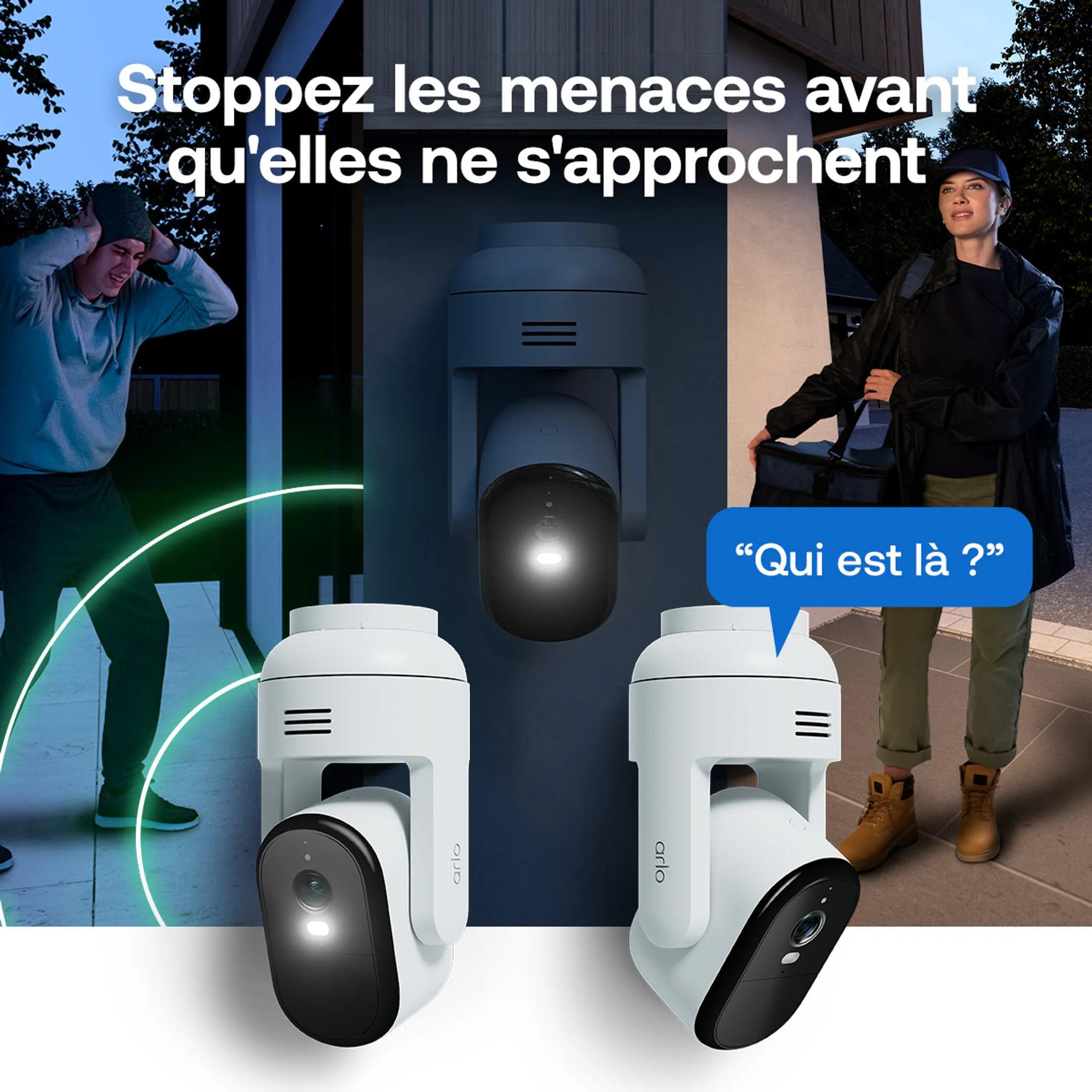 ARLO Caméra de surveillance extérieure Essential 3 2K PTZ - 2 pièces image