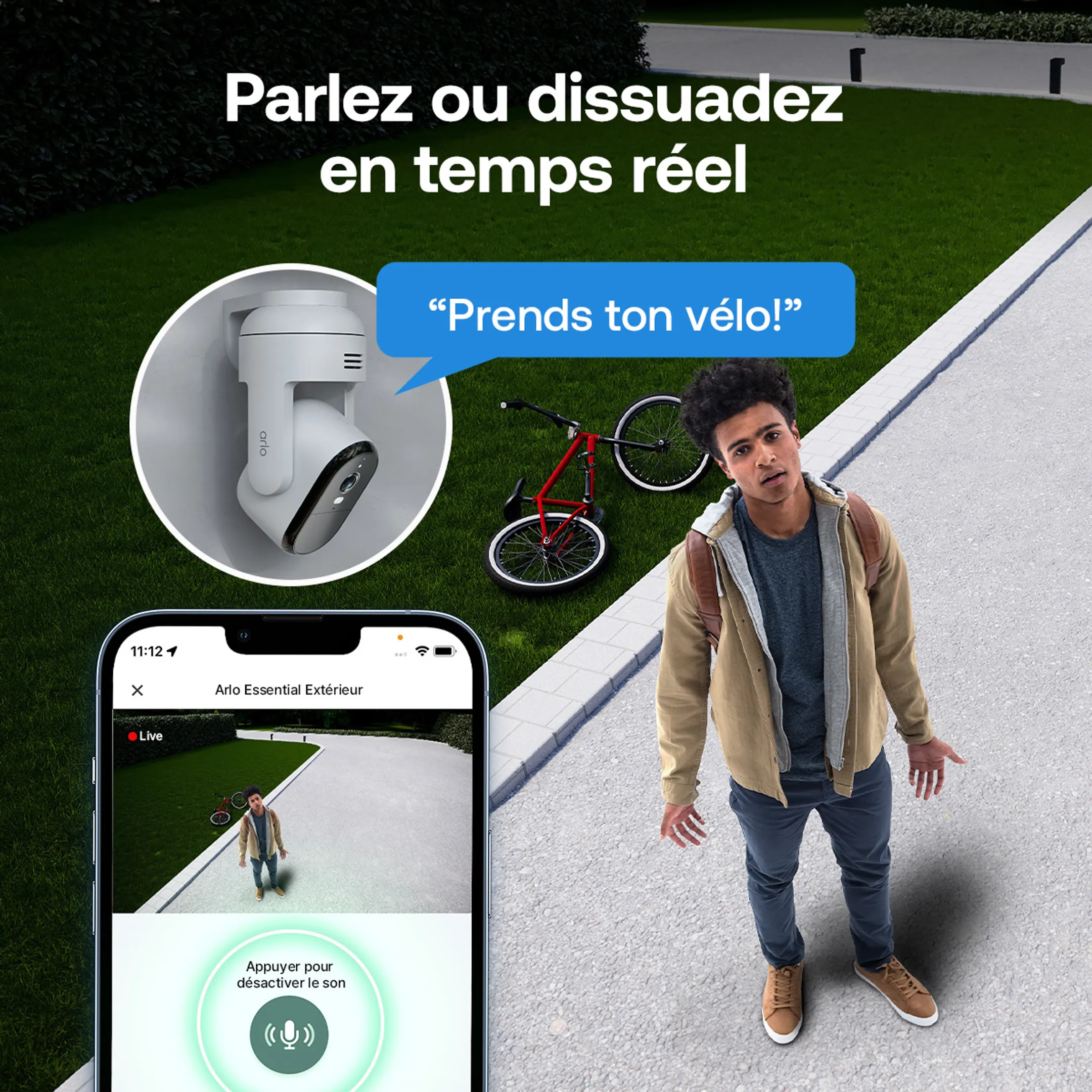 ARLO Caméra de surveillance extérieure Essential 3 2K PTZ - 2 pièces image
